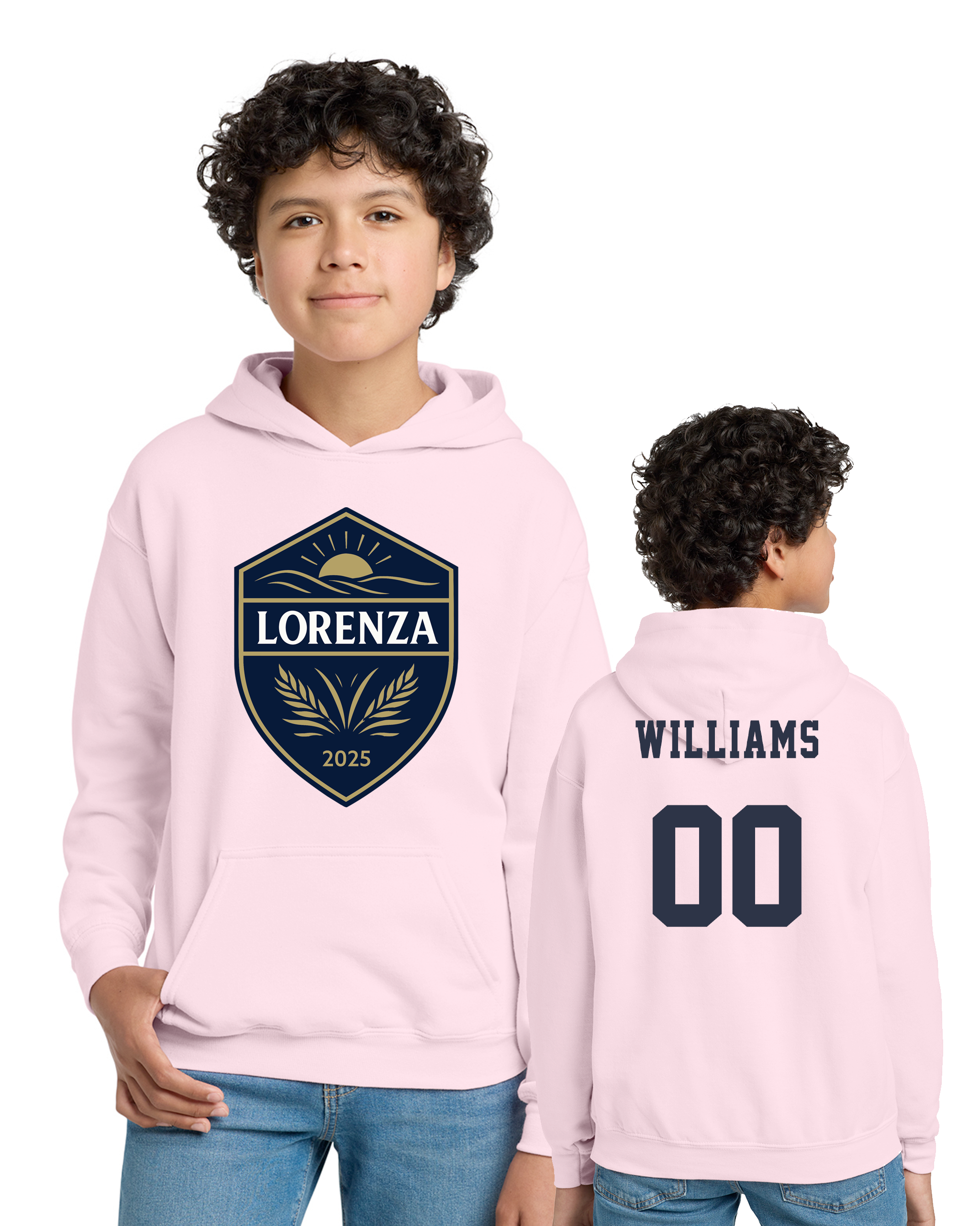 Lorenza Soccer - Gildan Youth Heavy Blend Hooded Sweatshirt - 18500B