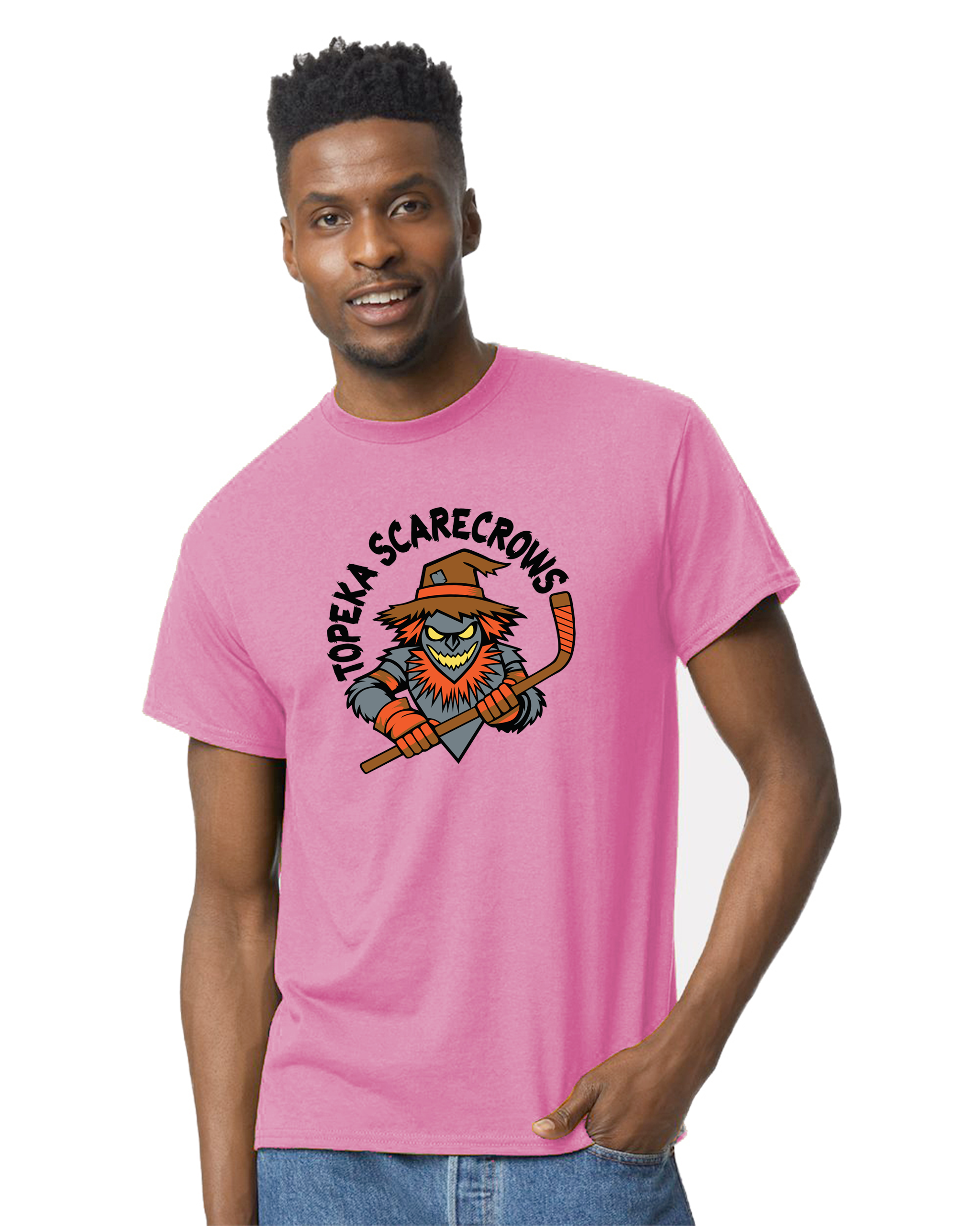 Topeka Scarecrows Logo - Gildan Unisex DryBlend T-Shirt - 8000