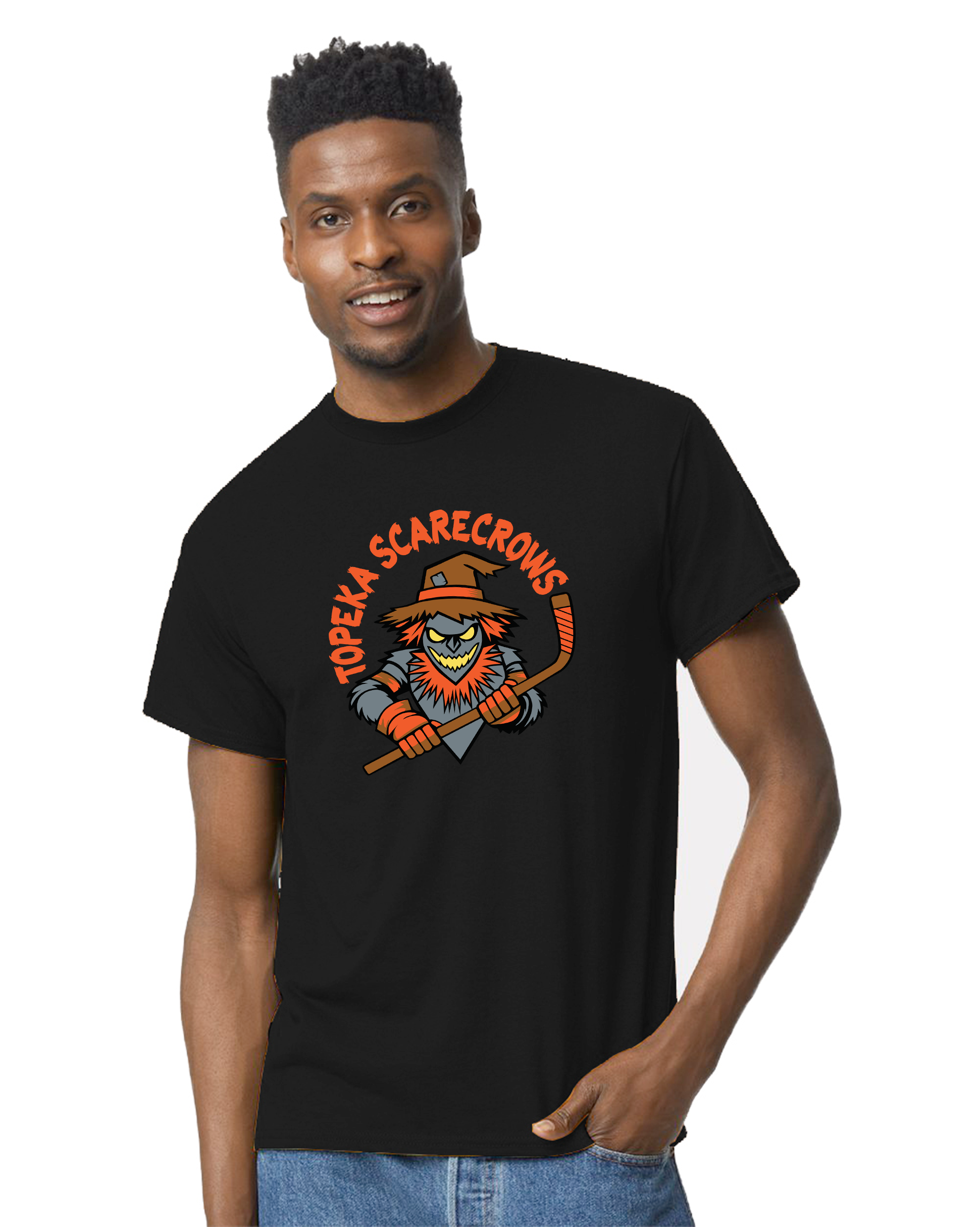 Topeka Scarecrows Logo - Gildan Unisex DryBlend T-Shirt - 8000