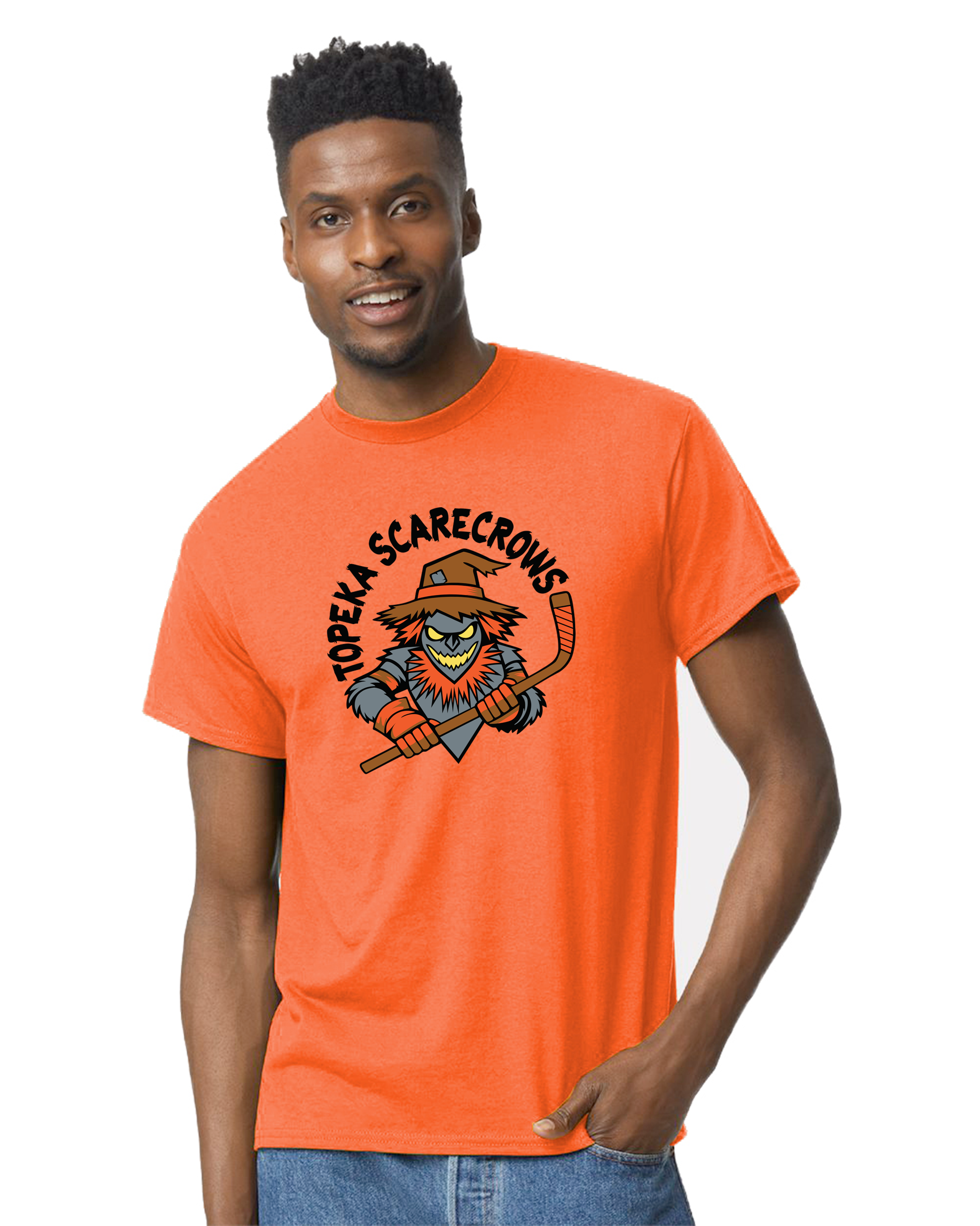 Topeka Scarecrows Logo - Gildan Unisex DryBlend T-Shirt - 8000