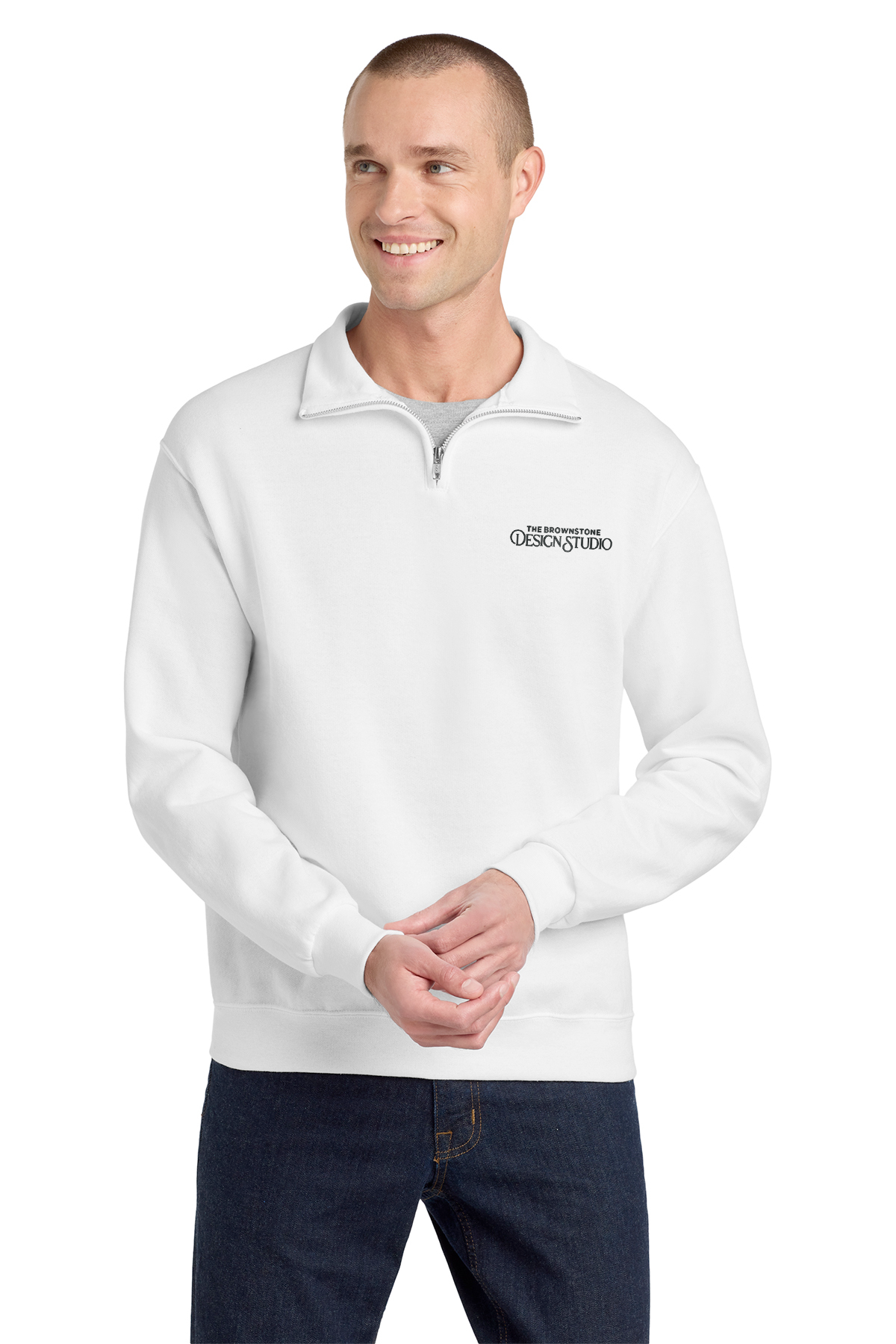The Brownstone Design Studio - JERZEES Nublend Cadet Collar Quarter-Zip Sweatshirt - 995MR