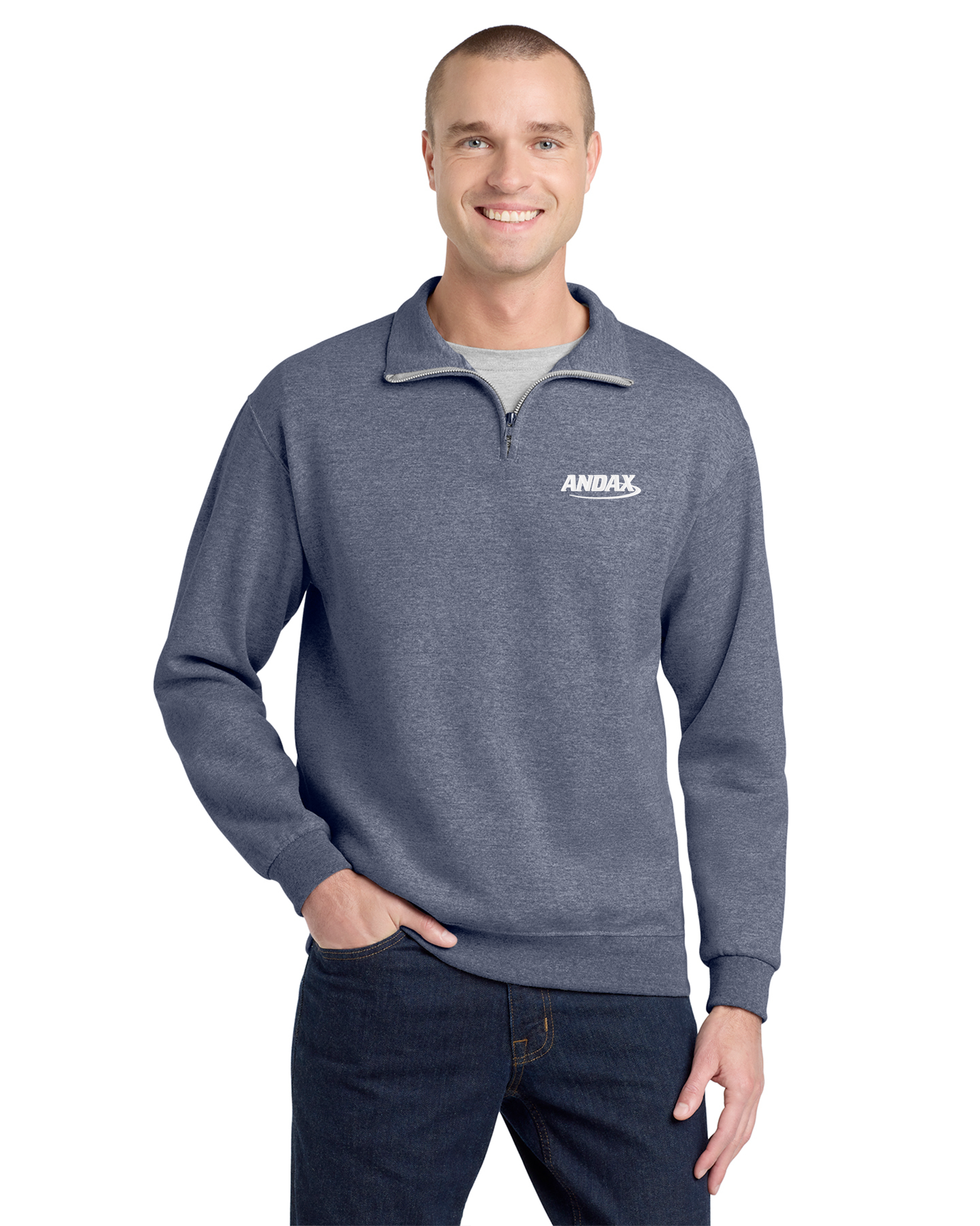 Andax - Jerzees NuBlend 1/4-Zip Cadet Collar Sweatshirt - 995M