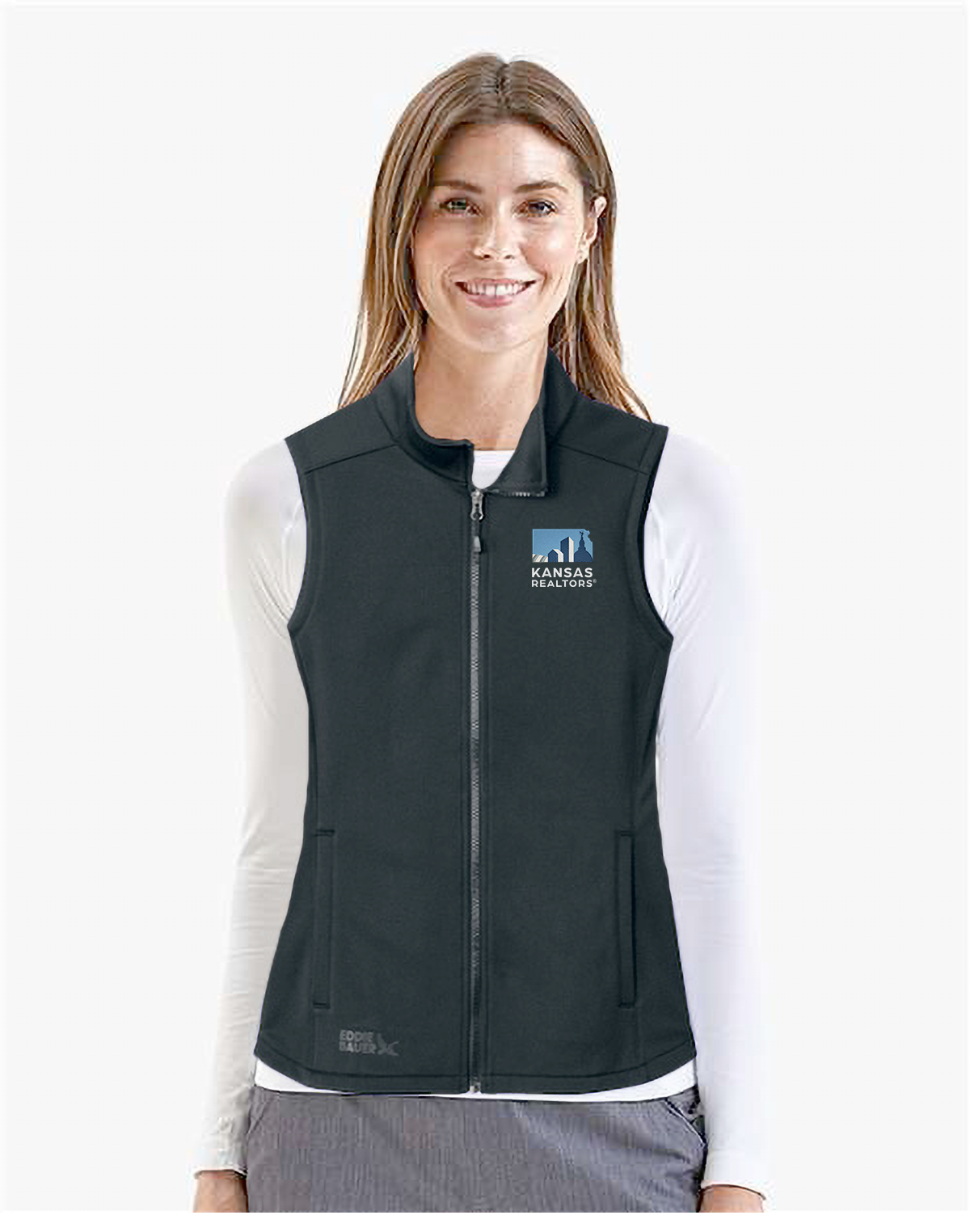 Kansas Realtors - Eddie Bauer Women’s Smooth Mid Layer Fleece Vest - EB2570