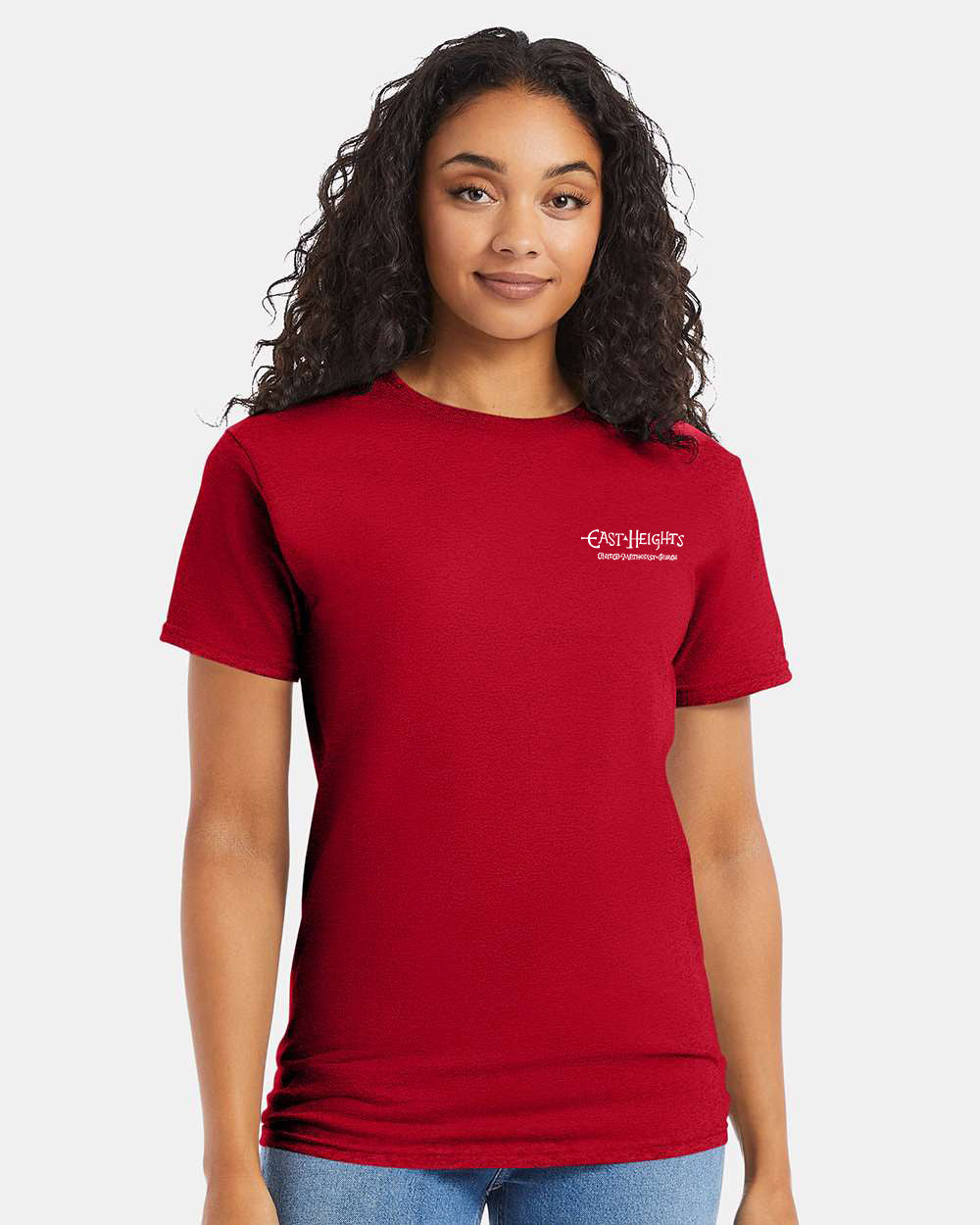 East Heights UMC - Paula Amos Cross - Hanes Unisex Essential-T T-Shirt - 5280