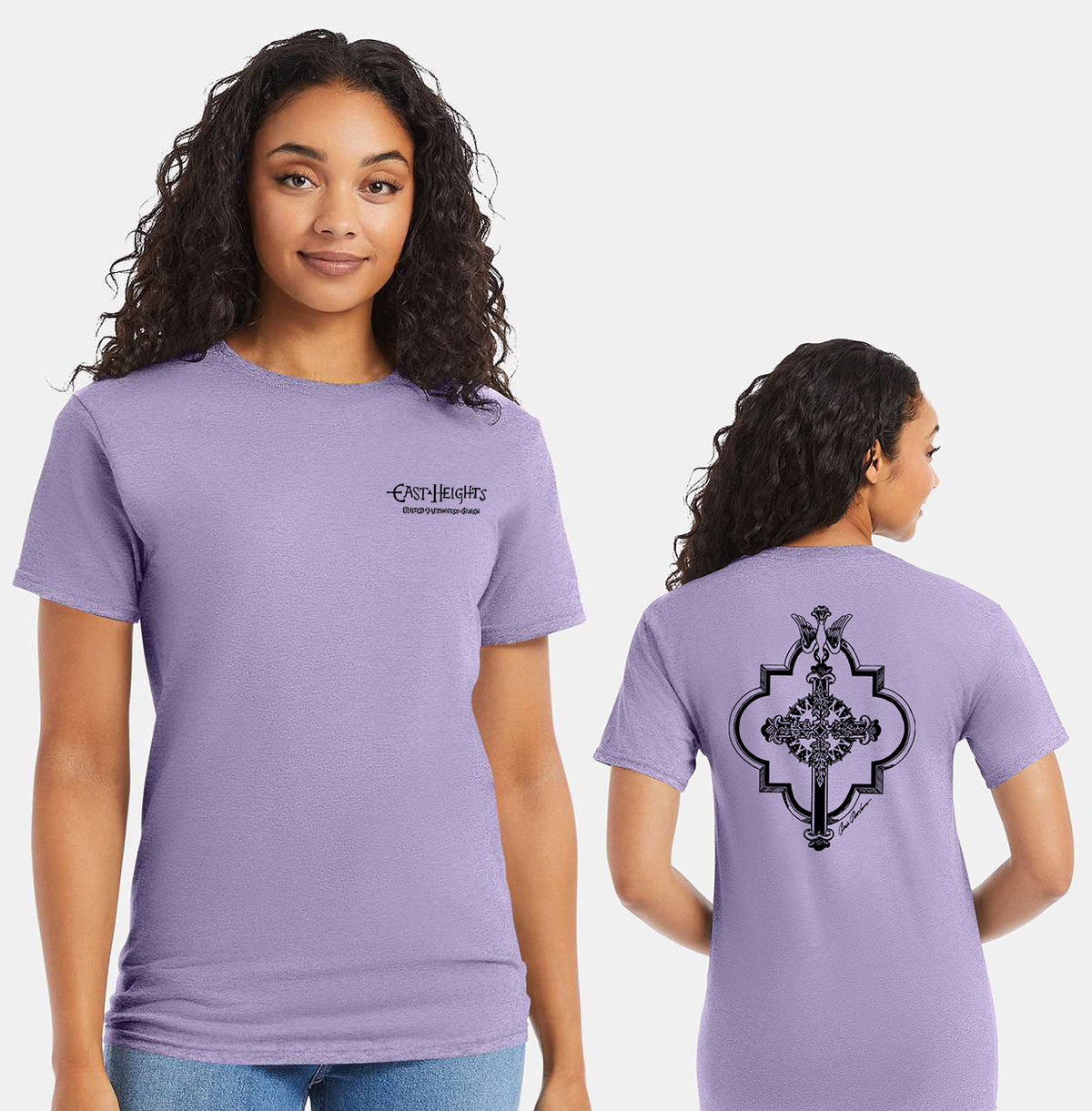 East Heights UMC - Paula Amos Cross - Hanes Unisex Essential-T T-Shirt - 5280