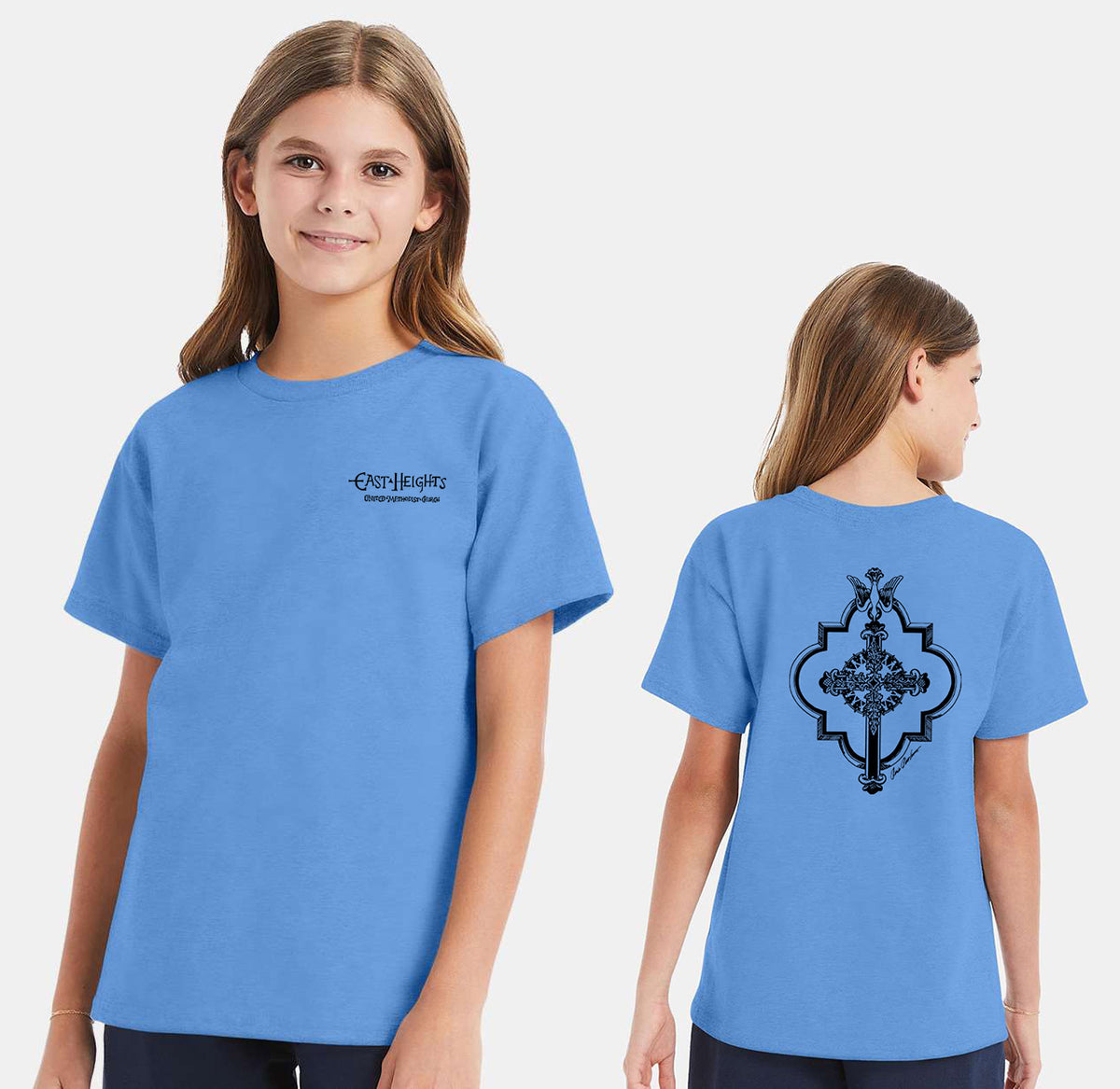 East Heights UMC - Paula Amos Cross - Hanes Youth Essential-T T-Shirt - 5480