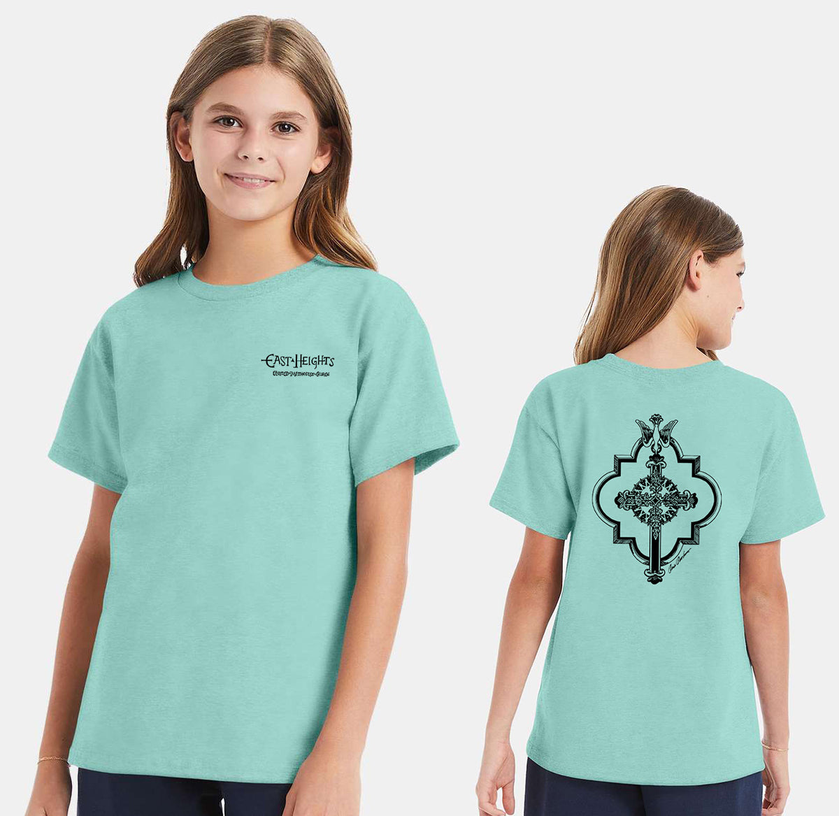 East Heights UMC - Paula Amos Cross - Hanes Youth Essential-T T-Shirt - 5480