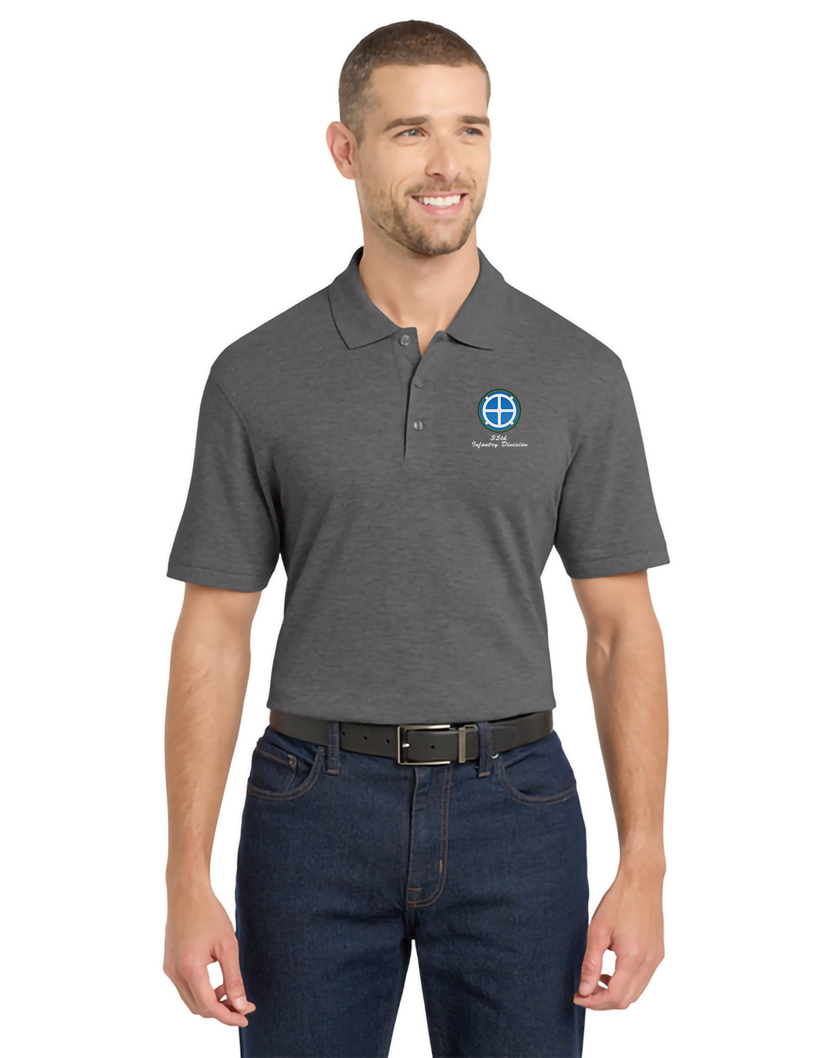 35th Infantry Division - Port Authority EZCotton Polo - K8000
