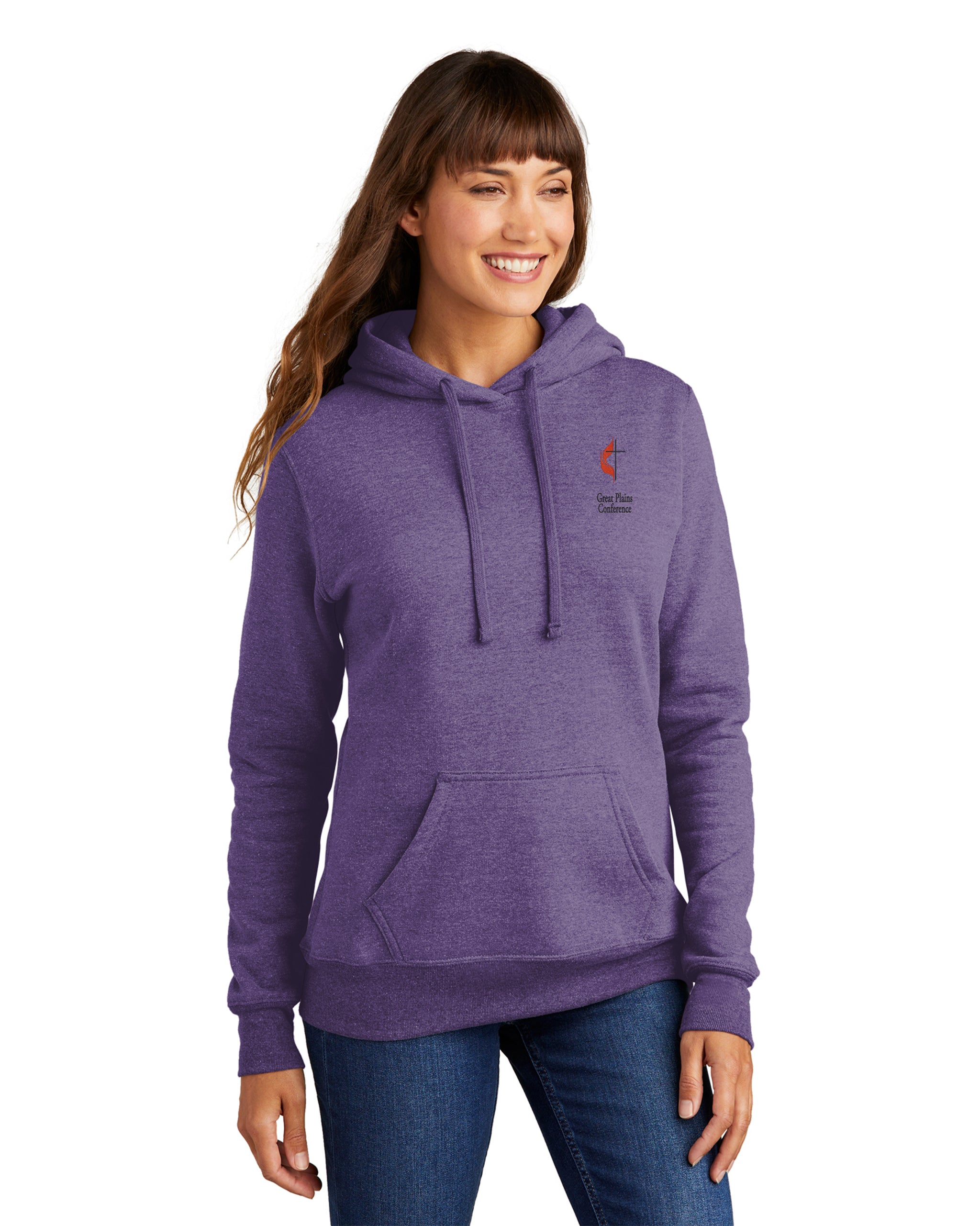 Great Plains UMC - Port & Company Ladies Core Fleece Pullover Hooded Sweatshirt - LPC78H
