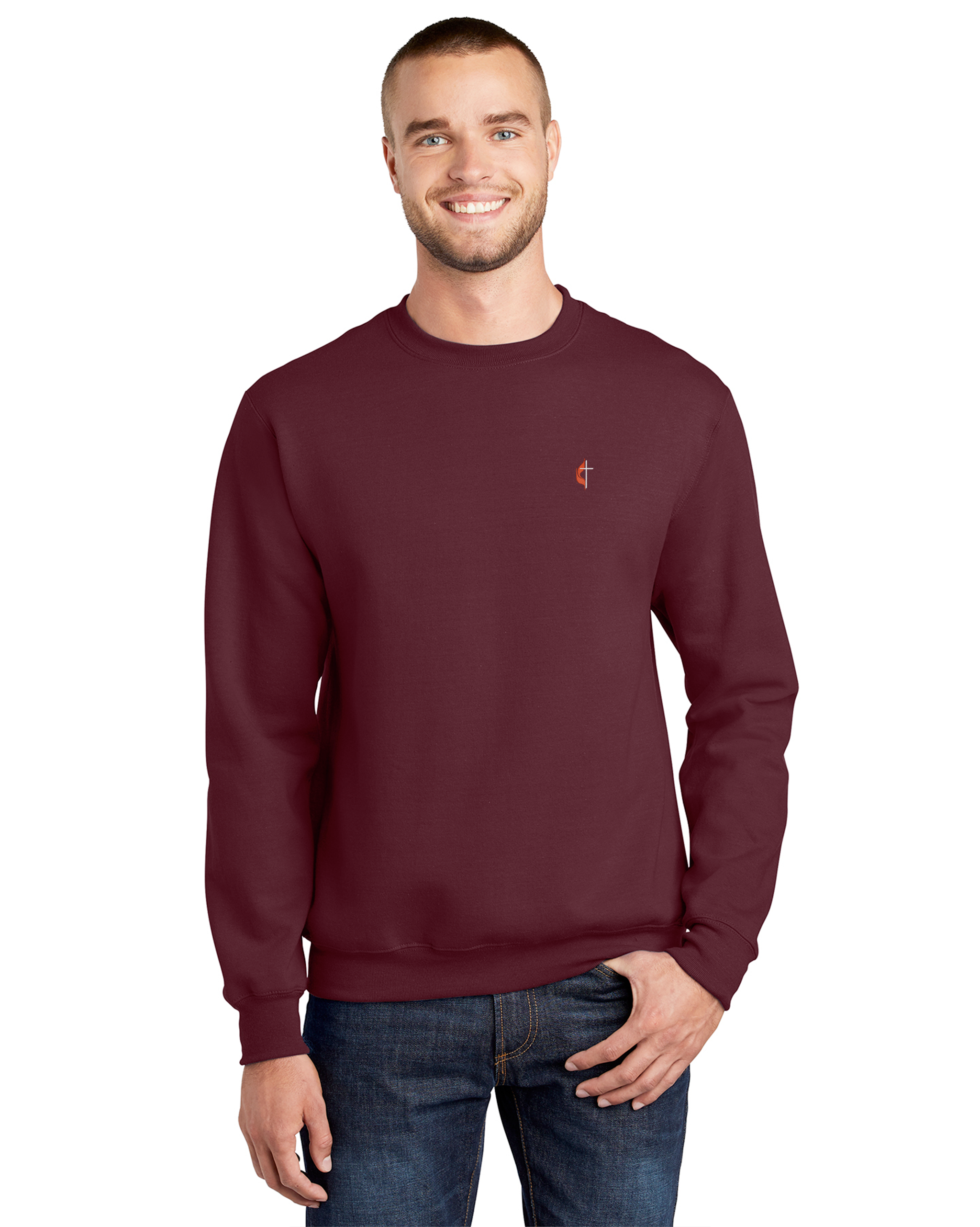 Great Plains UMC - Port & Company Tall Essential Fleece Crewneck Sweatshirt - PC90T