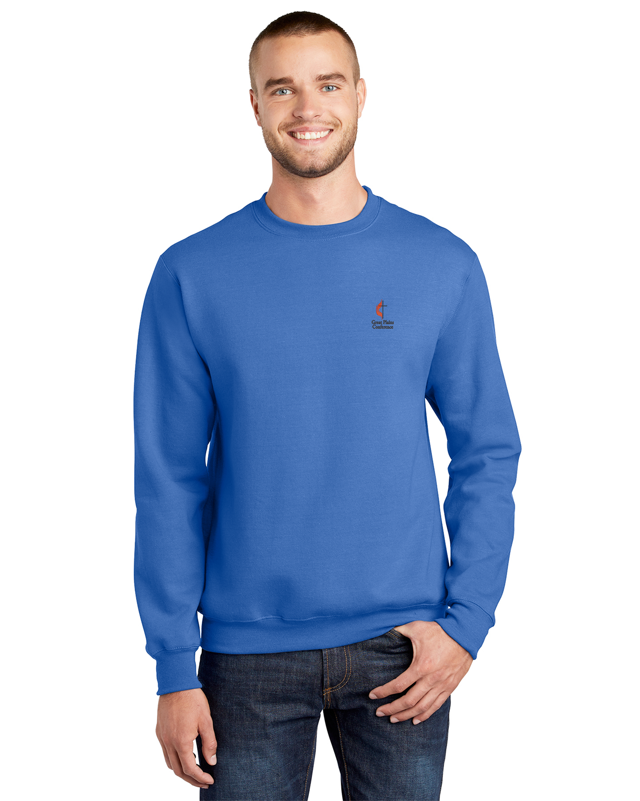 Great Plains UMC - Port & Company Tall Essential Fleece Crewneck Sweatshirt - PC90T