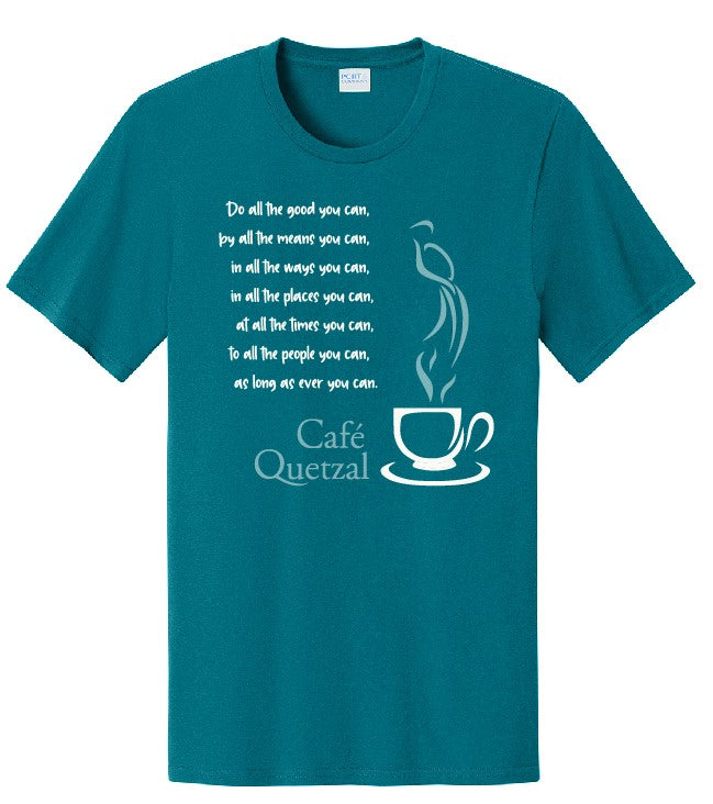 Cafe Quetzal - Port & Co Easy Cotton Tee - PC43 - Quote Design