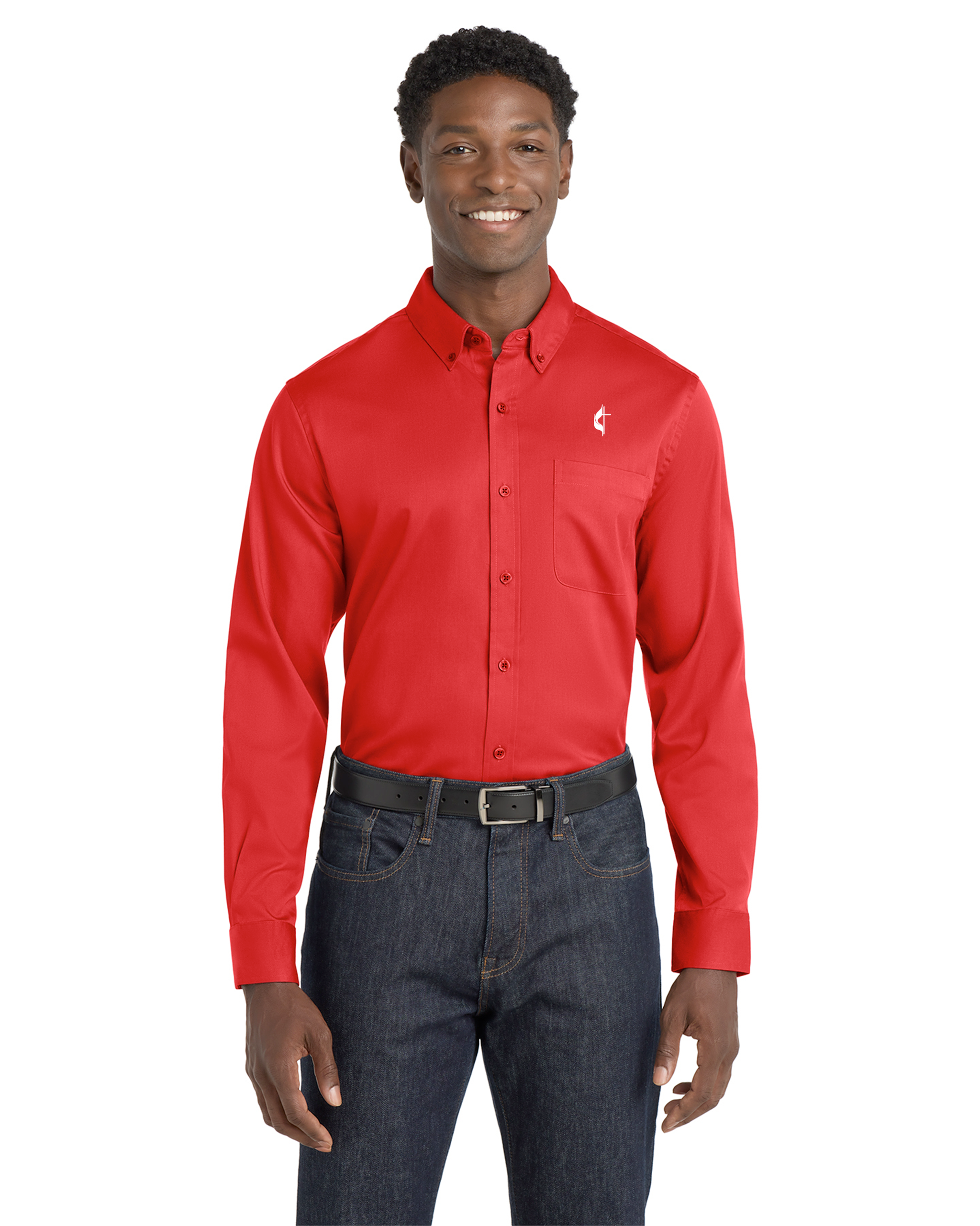 Great Plains UMC - Port Authority Long Sleeve SuperPro React Twill Shirt - W808