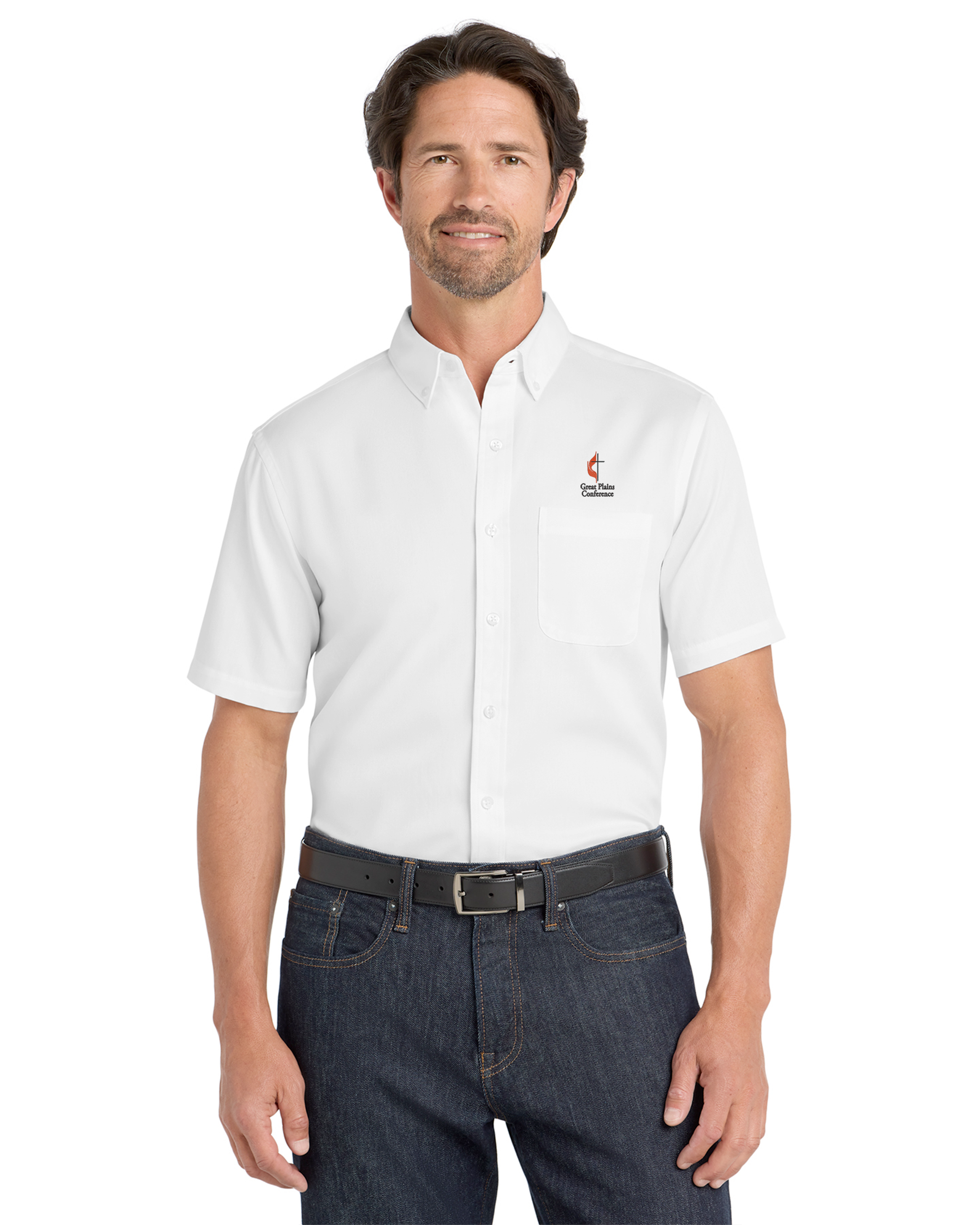 Great Plains UMC - Port Authority Short Sleeve SuperPro React Twill Shirt - W809