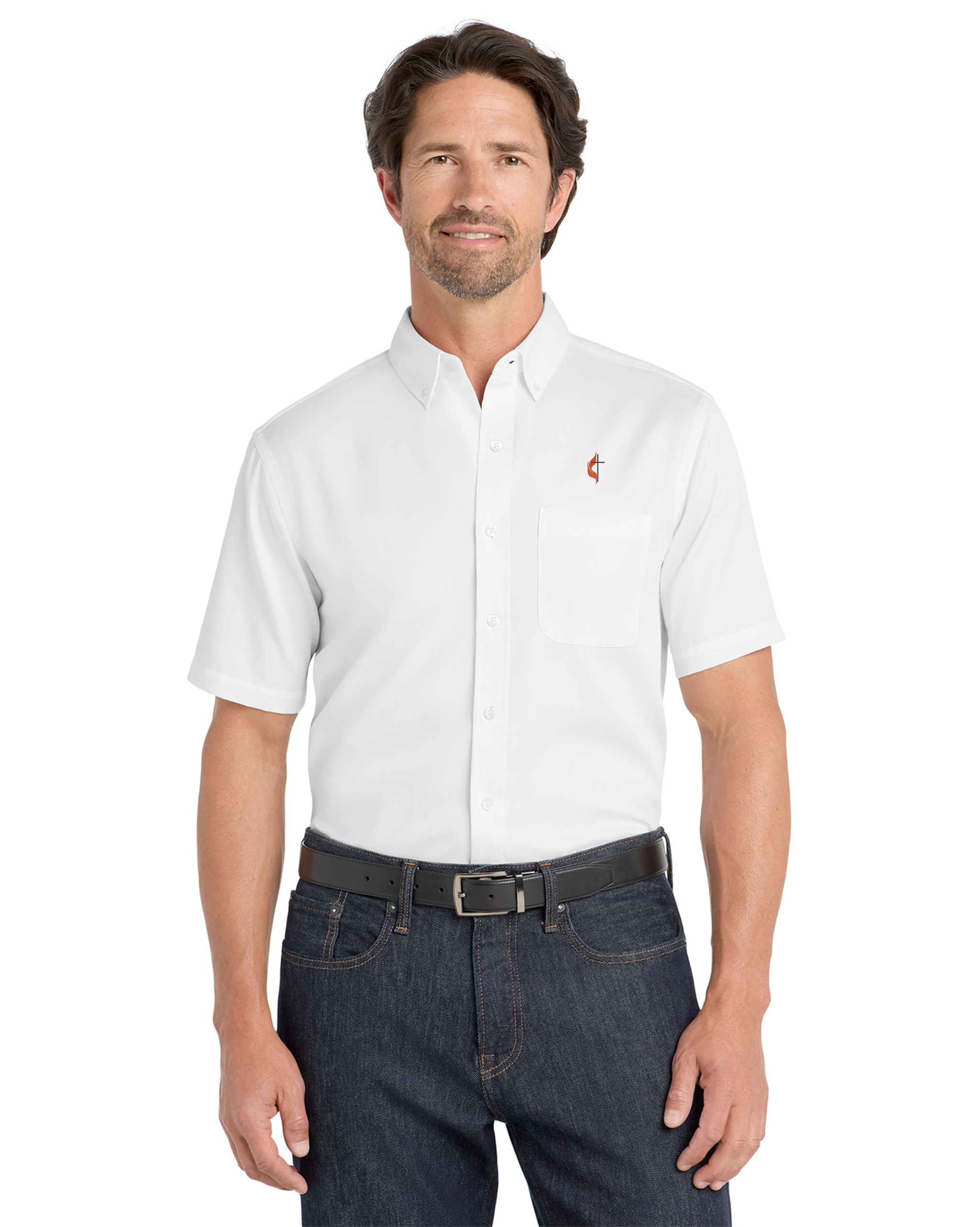 Great Plains UMC - Port Authority Short Sleeve SuperPro React Twill Shirt - W809