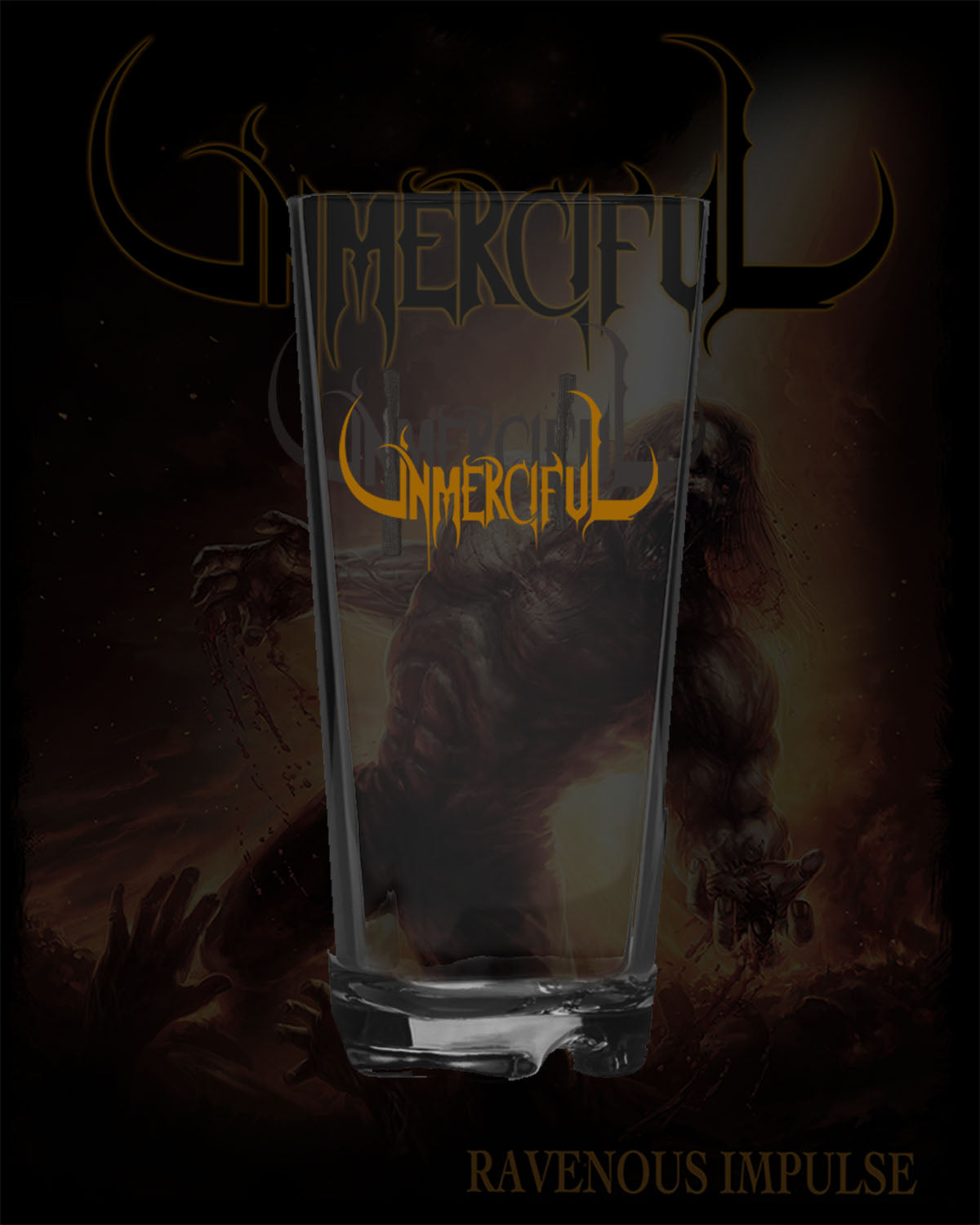 Unmerciful Ravenous Impulse Pint Glass