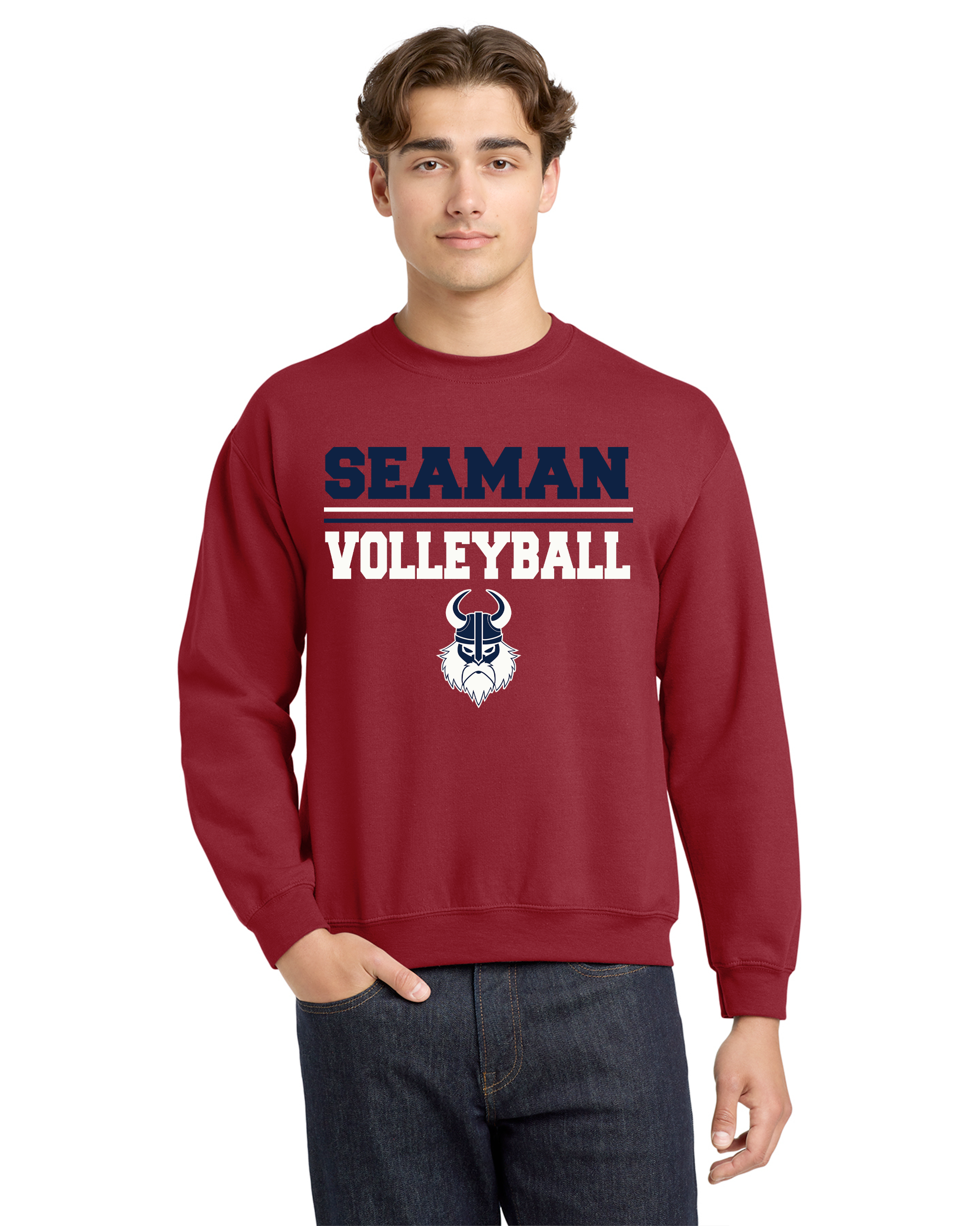 SMS Volleyball - Gildan Adult Heavy Blend 50/50 Fleece Crew - 18000