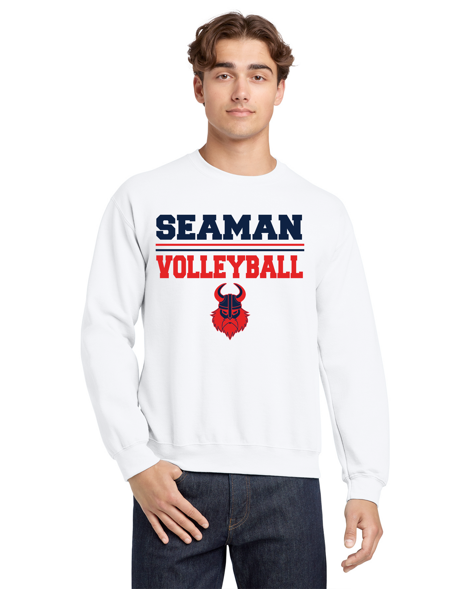 SMS Volleyball - Gildan Adult Heavy Blend 50/50 Fleece Crew - 18000