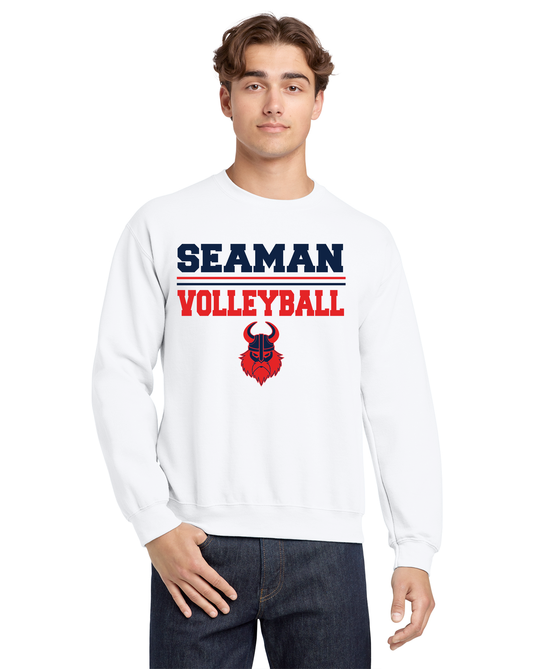 SMS Volleyball - Gildan Adult Heavy Blend 50/50 Fleece Crew - 18000