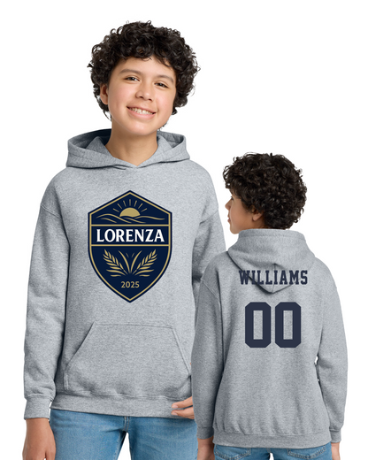 Lorenza Soccer - Gildan Youth Heavy Blend Hooded Sweatshirt - 18500B