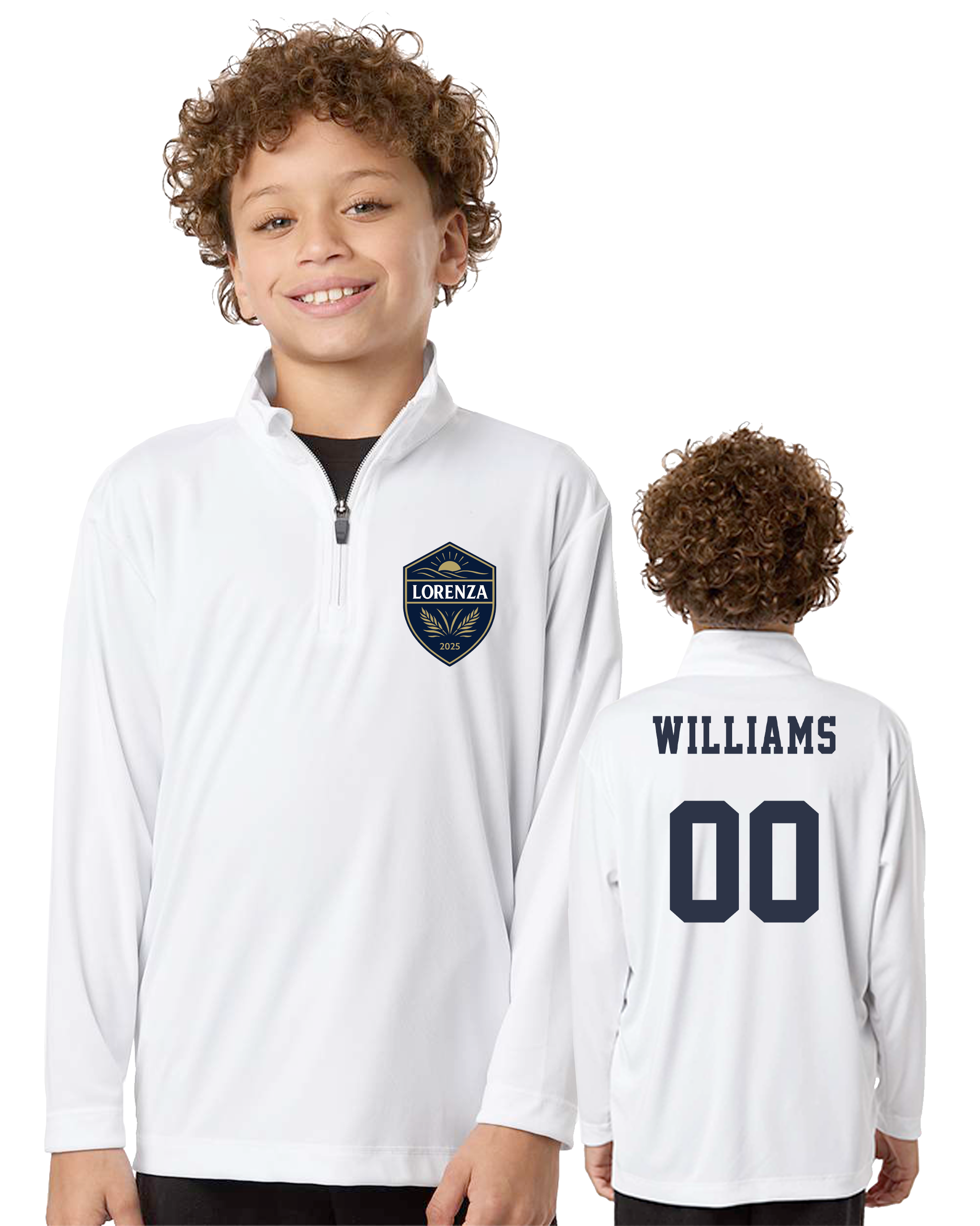 Lorenza Soccer - AllPro Youth Pro-Lock Performance Quarter-Zip Pullover - 41870Y