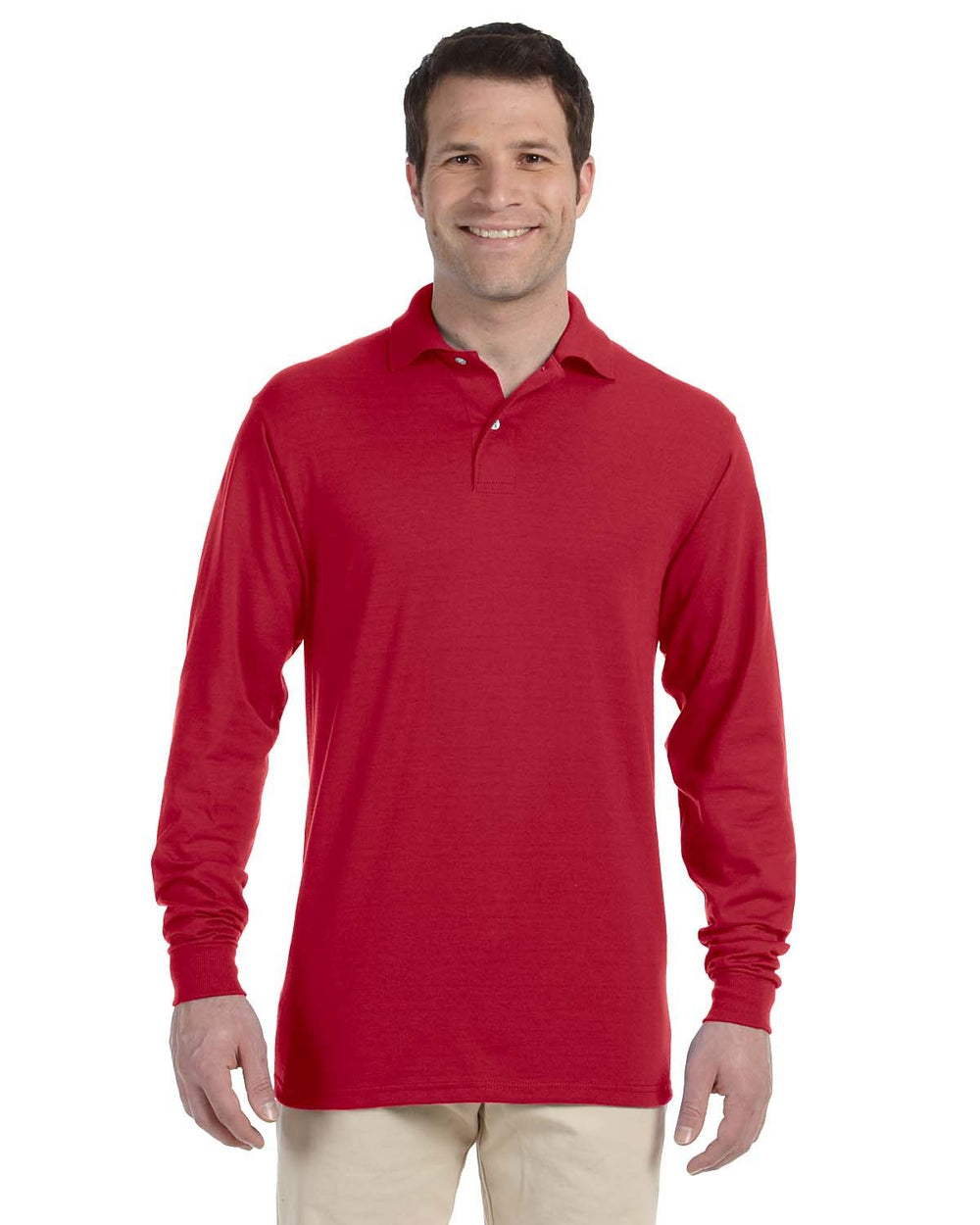 Jerzees Adult SpotShield Long-Sleeve Jersey Polo - 437ML