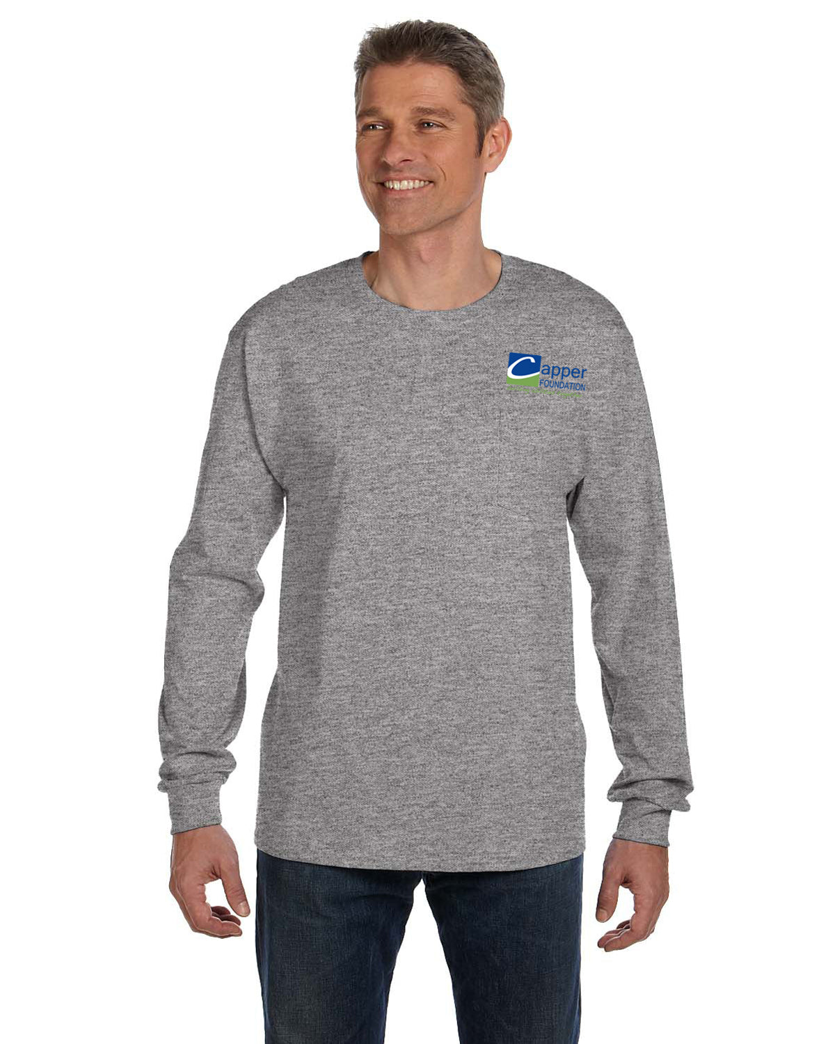 Capper Foundation - Men's Authentic-T Long-Sleeve Pocket T-Shirt - 5596