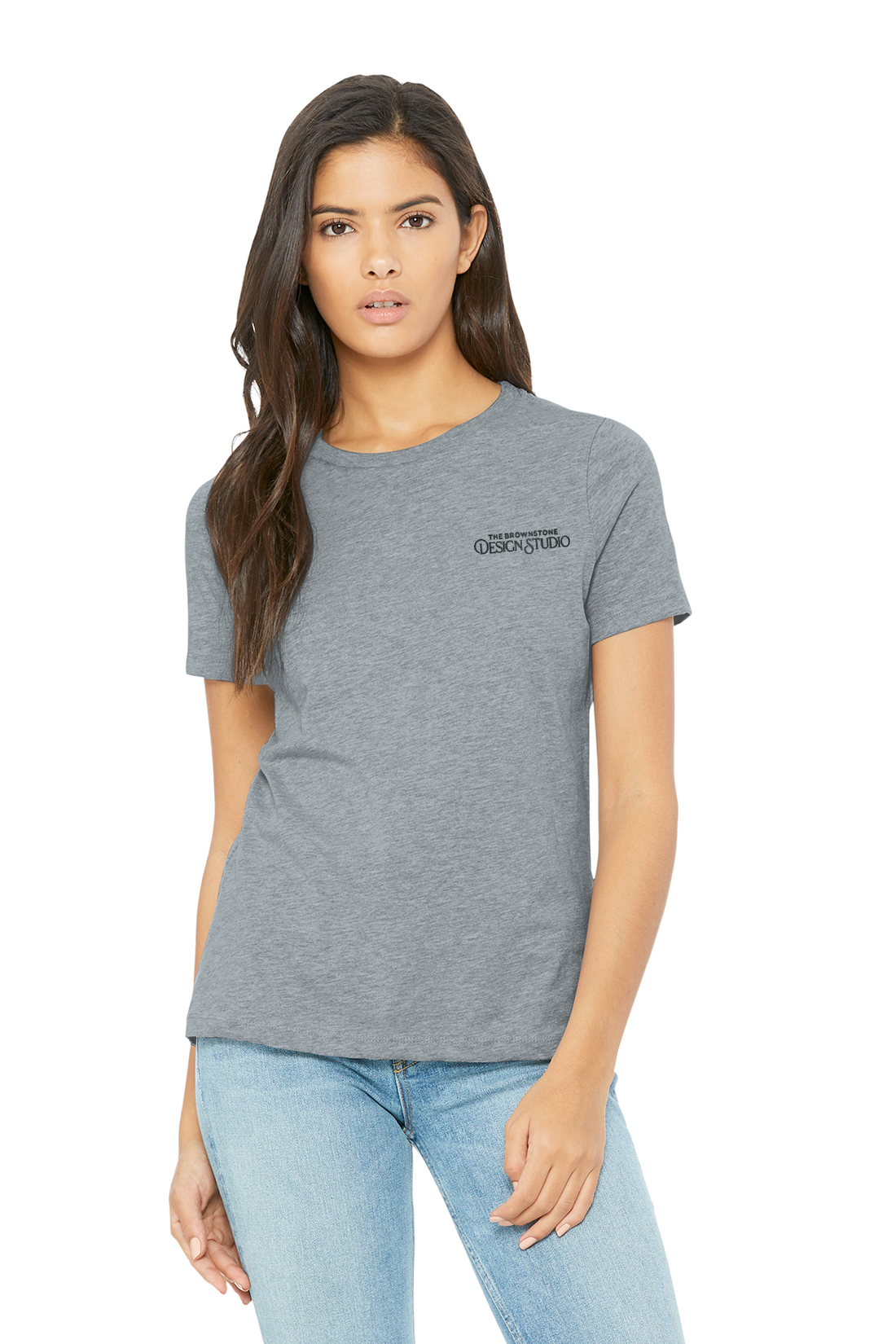 The Brownstone Design Studio - Bella + Canvas Women’s Relaxed Fit Heather CVC Tee - 6400CVC
