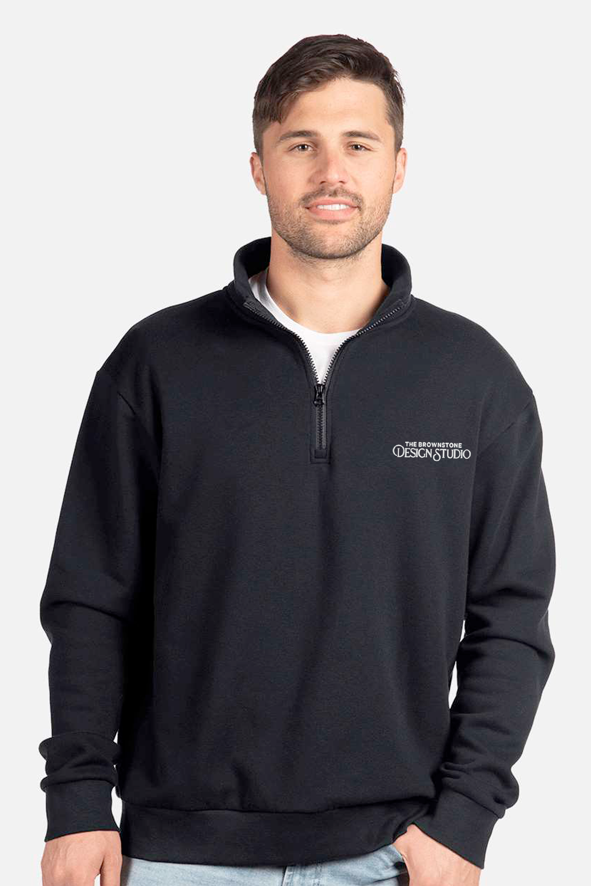The Brownstone Design Studio - Next Level Fleece Quarter-Zip Pullover - 9643