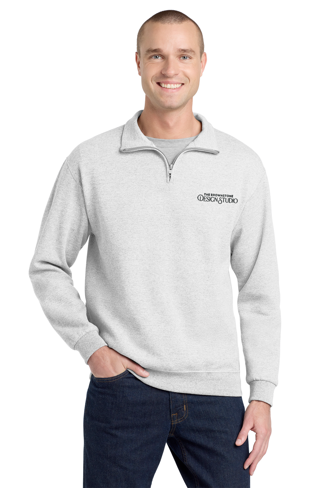 The Brownstone Design Studio - JERZEES Nublend Cadet Collar Quarter-Zip Sweatshirt - 995MR