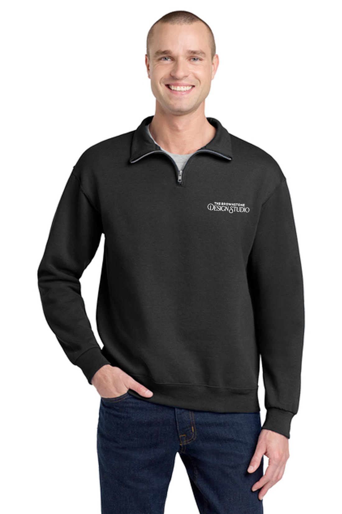 The Brownstone Design Studio - JERZEES Nublend Cadet Collar Quarter-Zip Sweatshirt - 995MR