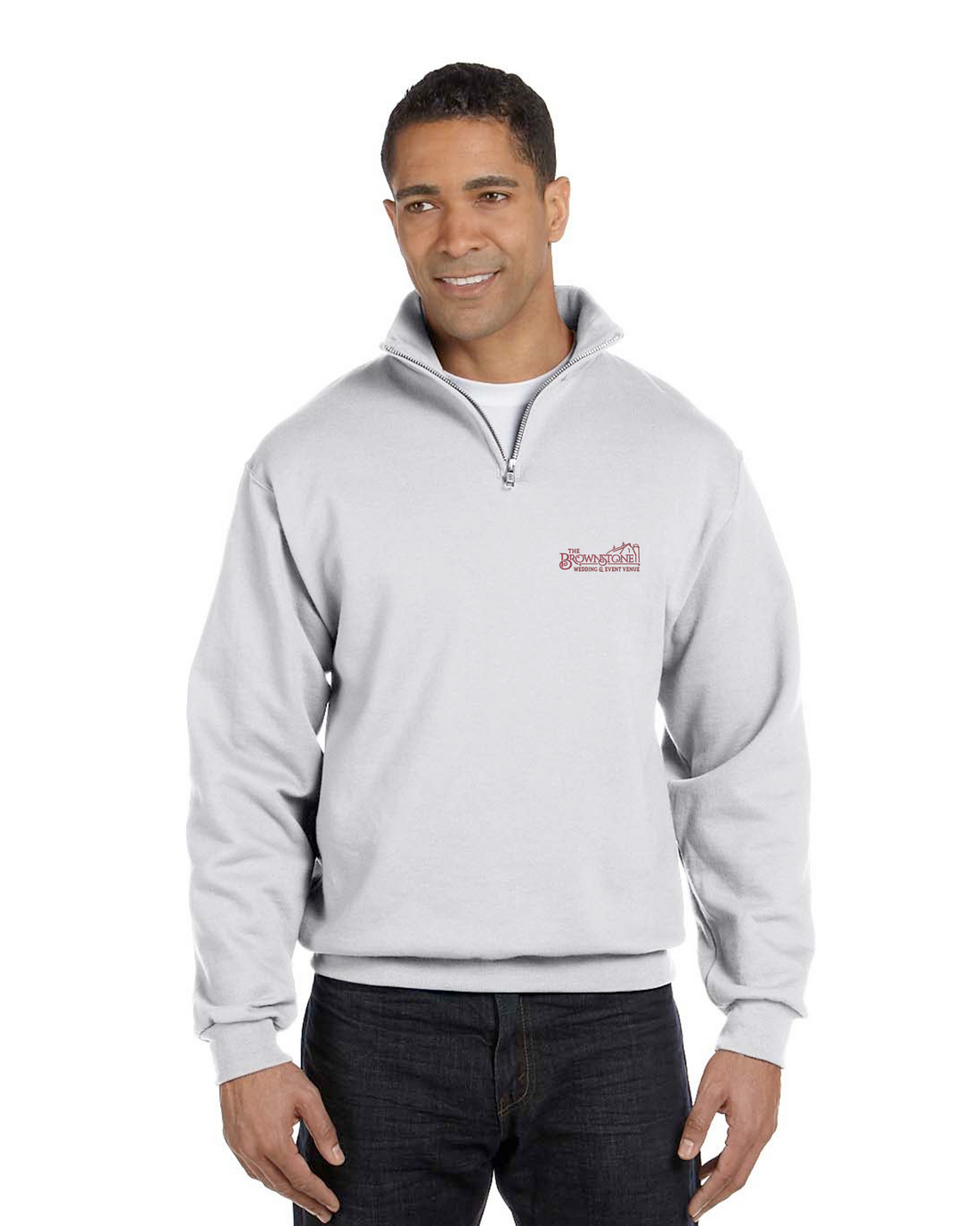 The Brownstone - JERZEES Nublend Cadet Collar Quarter-Zip Sweatshirt - 995MR