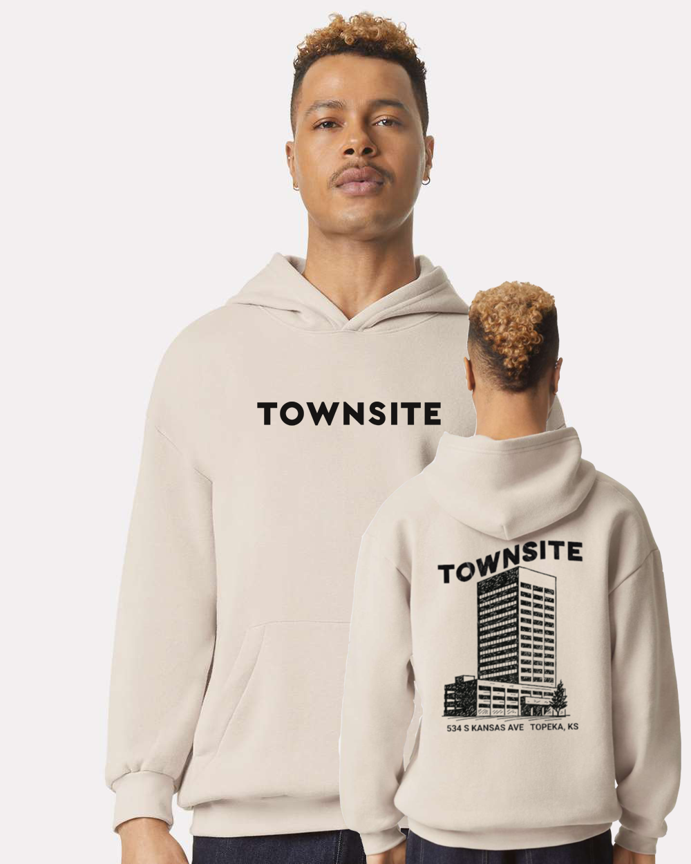 K1 Realty - American Apparel Unisex ReFlex Fleece Hoodie Sweatshirt - RF498 - Townsite Tower