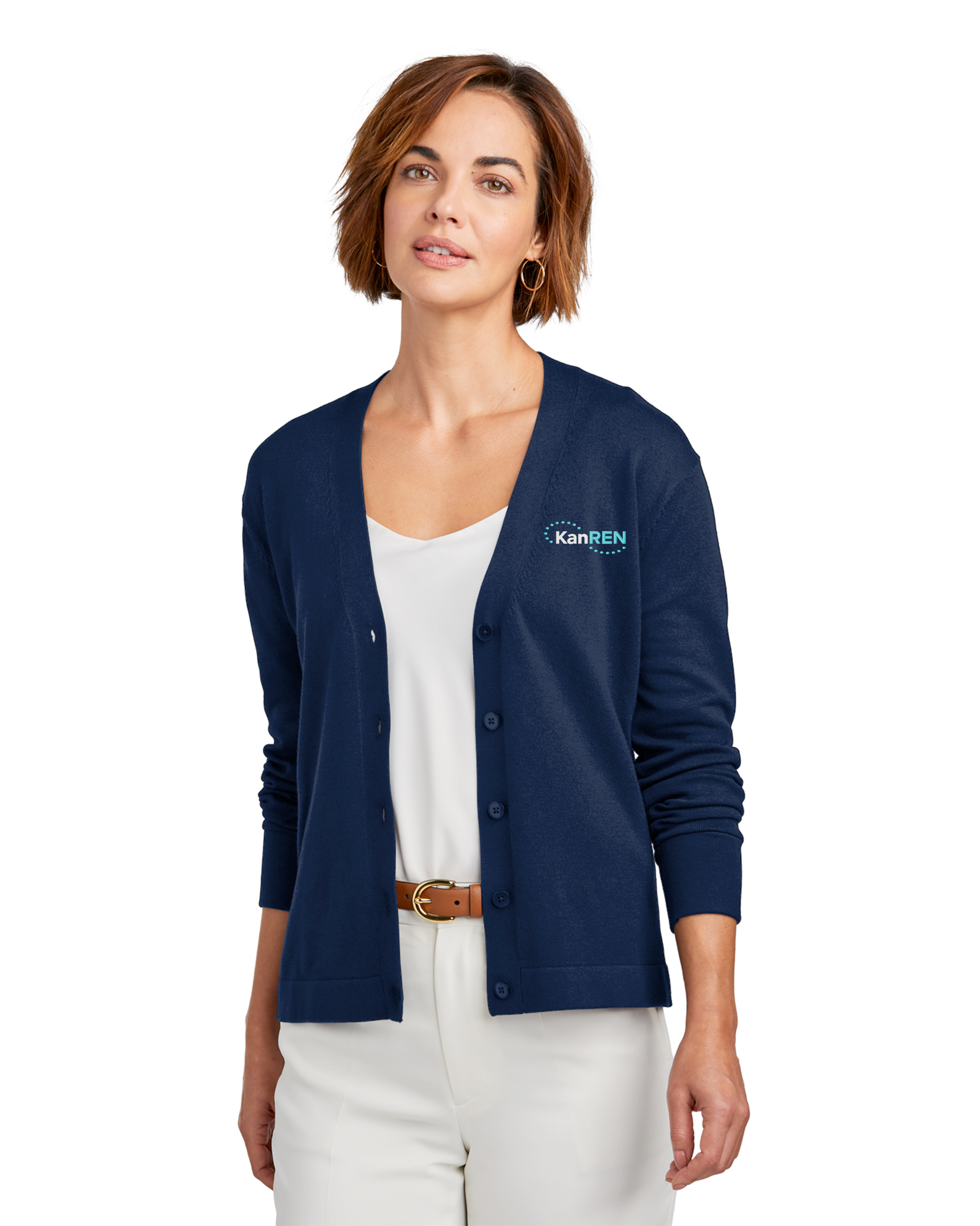 KanRen - Brooks Brothers Women’s Cotton Stretch Cardigan Sweater - BB18405