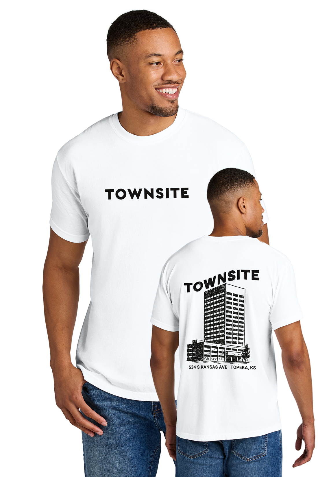 K1 Realty - Comfort Colors Unisex Garment-Dyed Heavyweight T-Shirt - 1717 - Townsite Tower Design