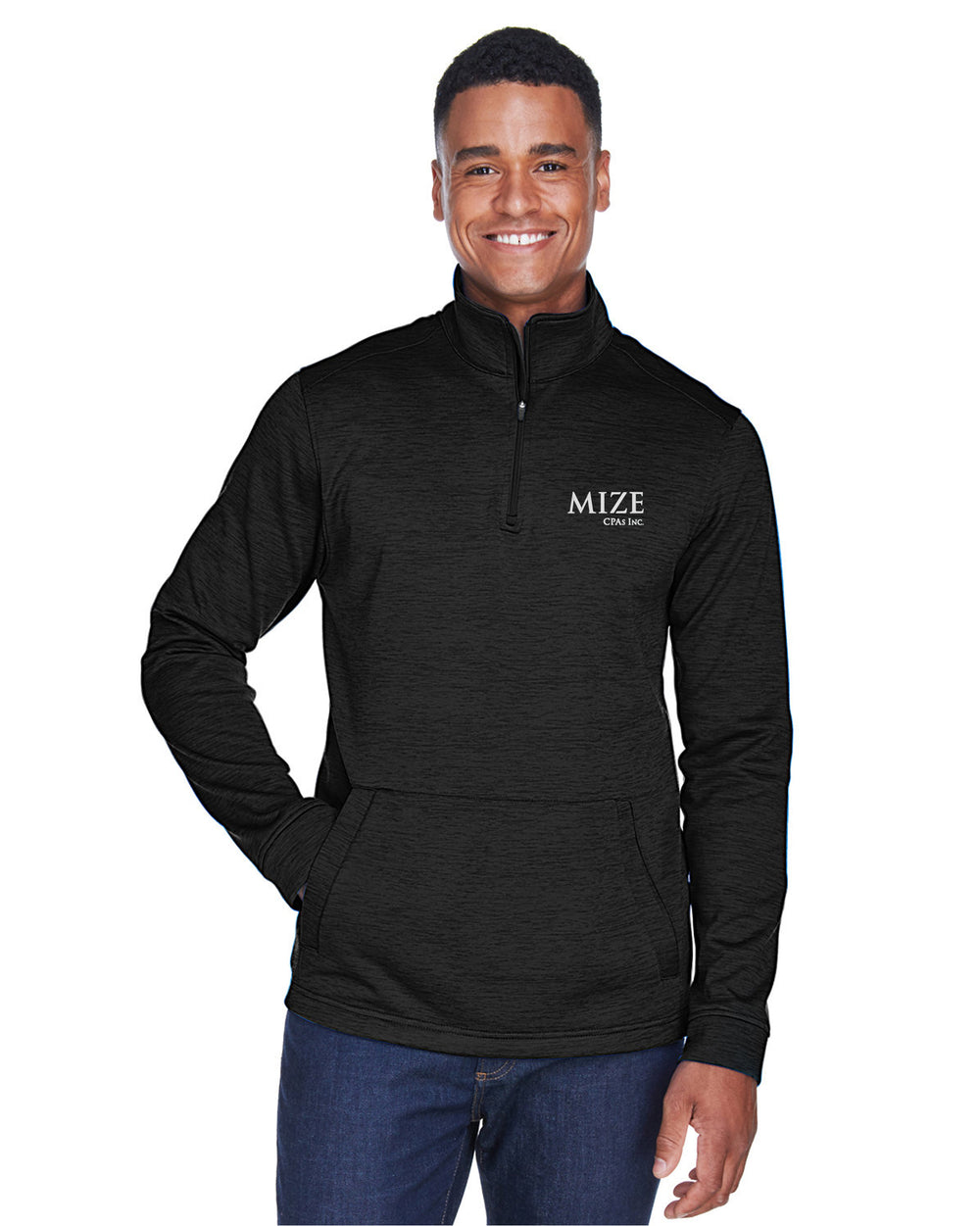 Mize CPAs Inc. - Devon & Jones Men's Newbury Mélange Fleece Quarter-Zip - DG798