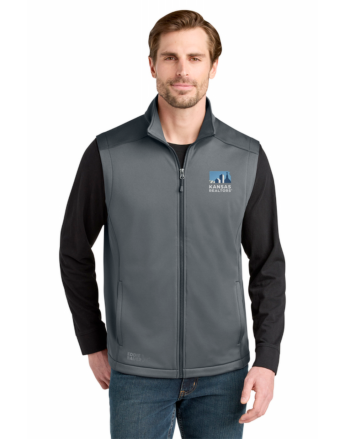 Kansas Realtors - Eddie Bauer Smooth Mid Layer Fleece Vest - EB2560