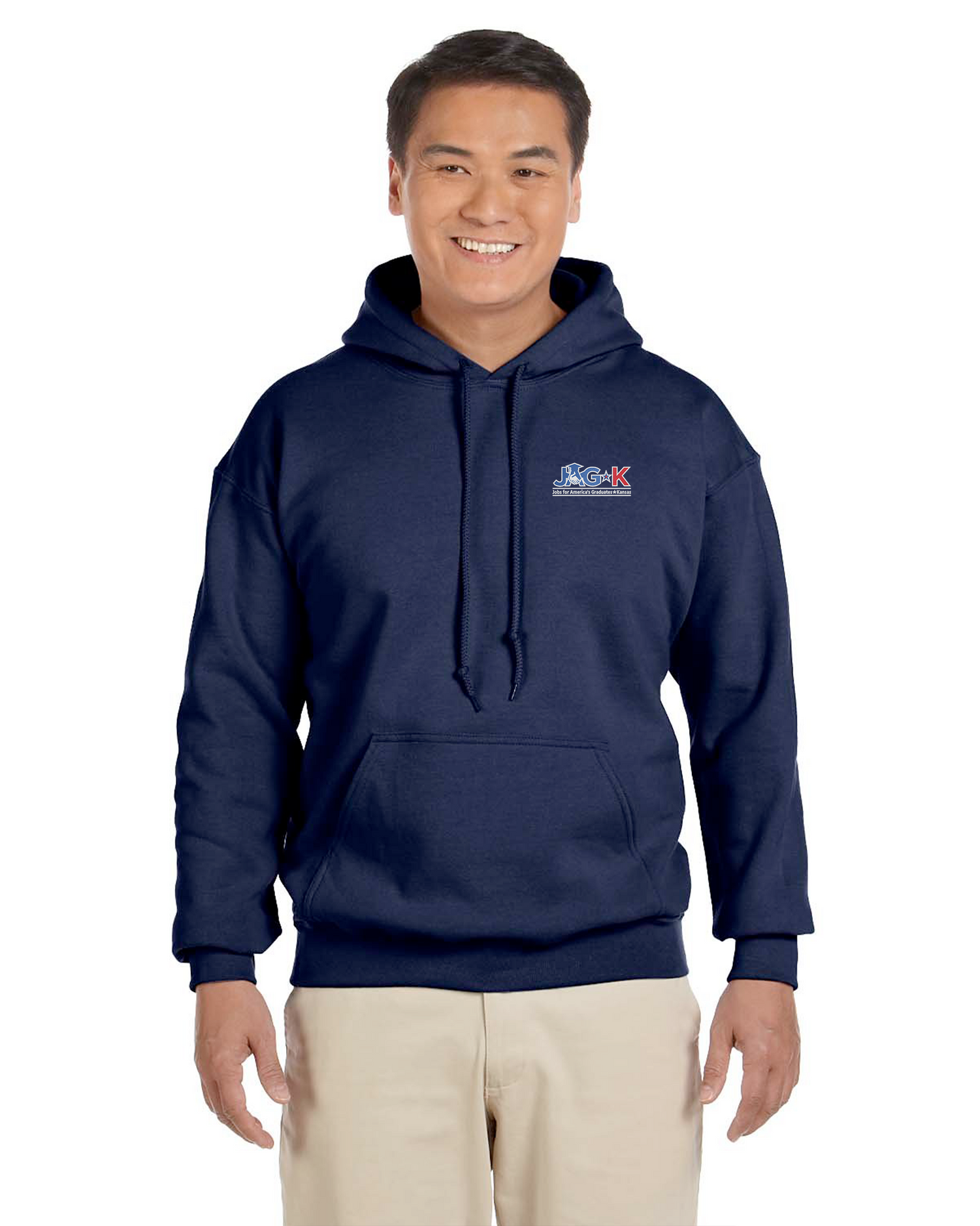 JAG-K - Gildan Heavy Blend Hooded Sweatshirt - 18500 - Left Chest logo