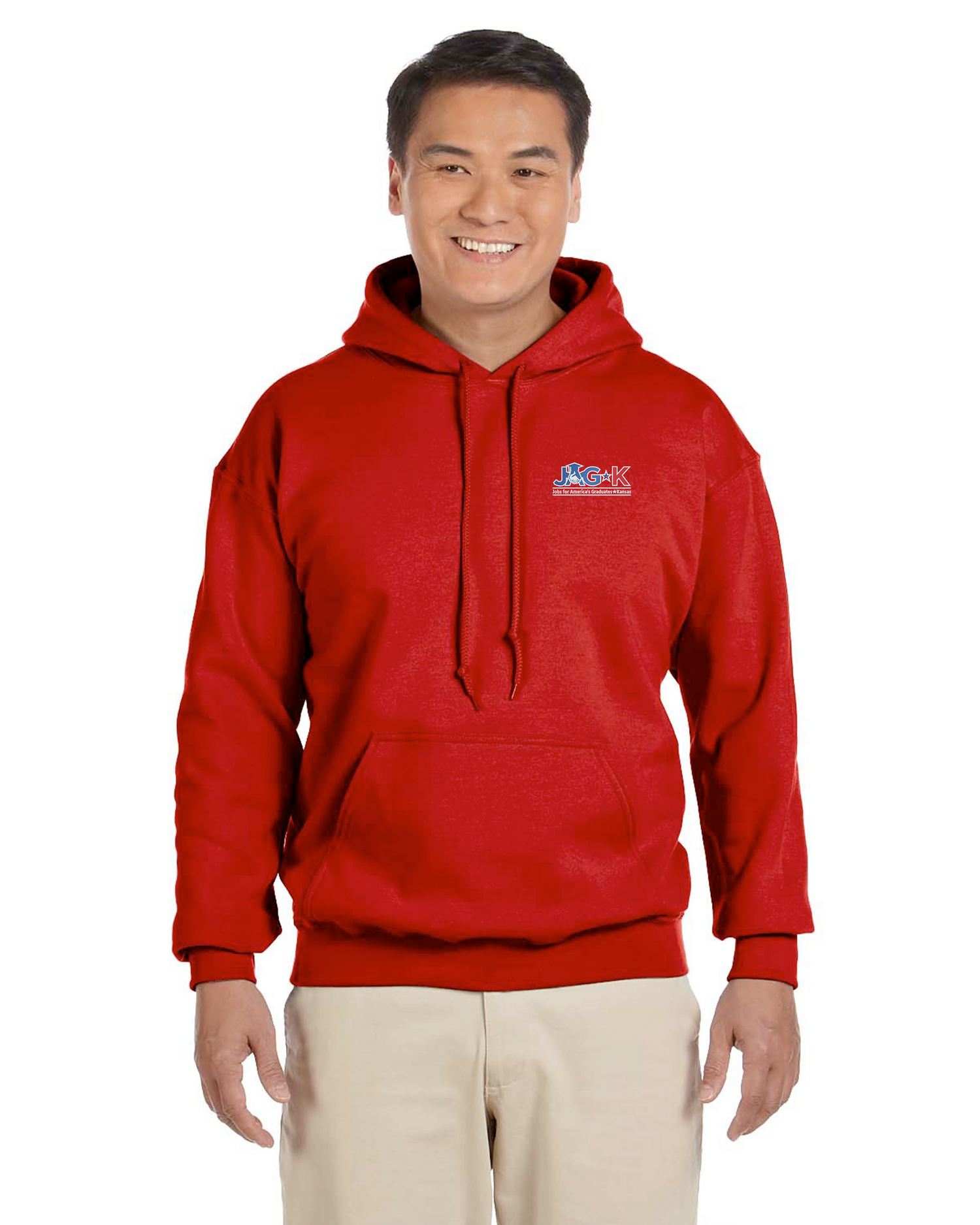 JAG-K - Gildan Heavy Blend Hooded Sweatshirt - 18500 - Left Chest logo