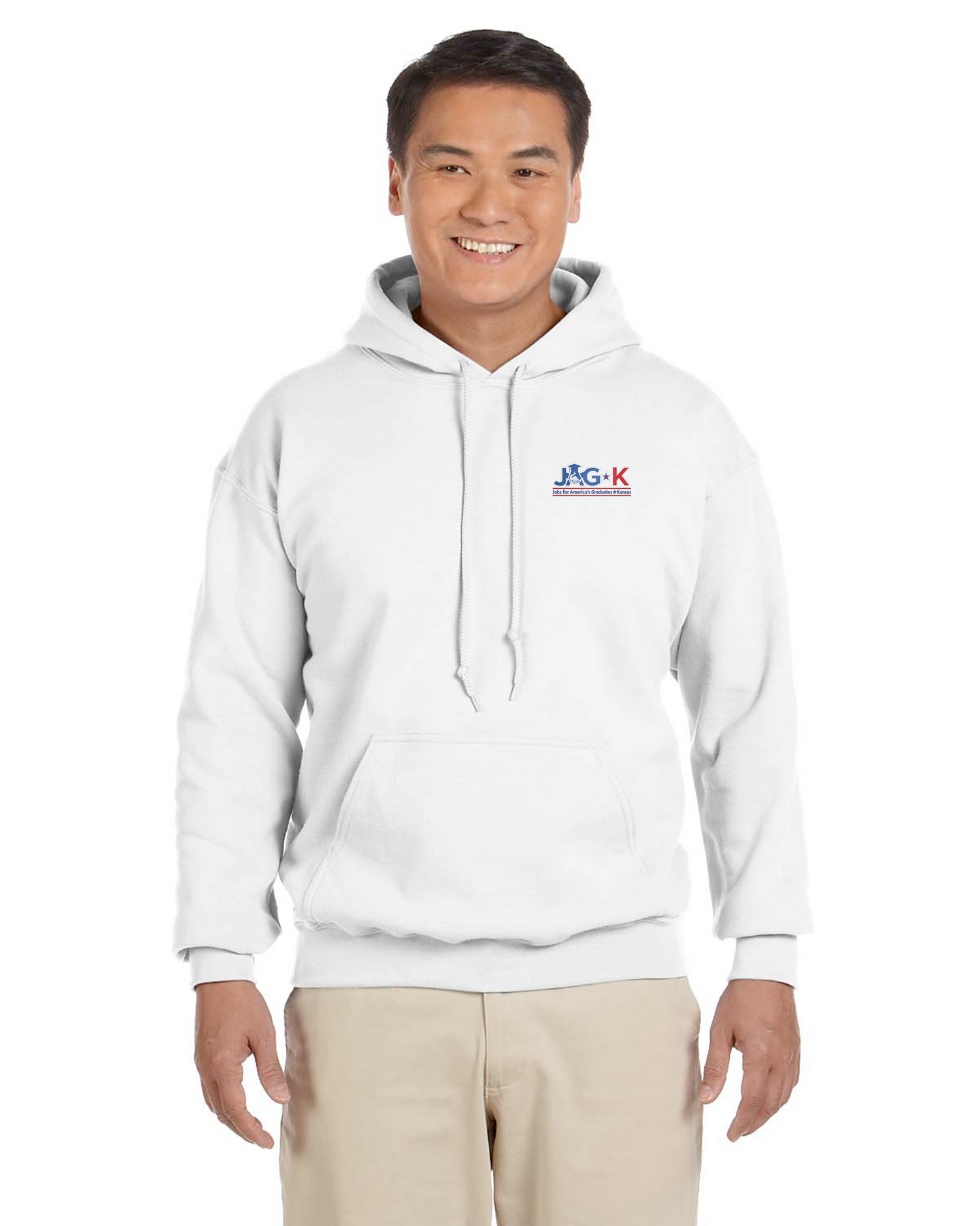 JAG-K - Gildan Heavy Blend Hooded Sweatshirt - 18500 - Left Chest logo