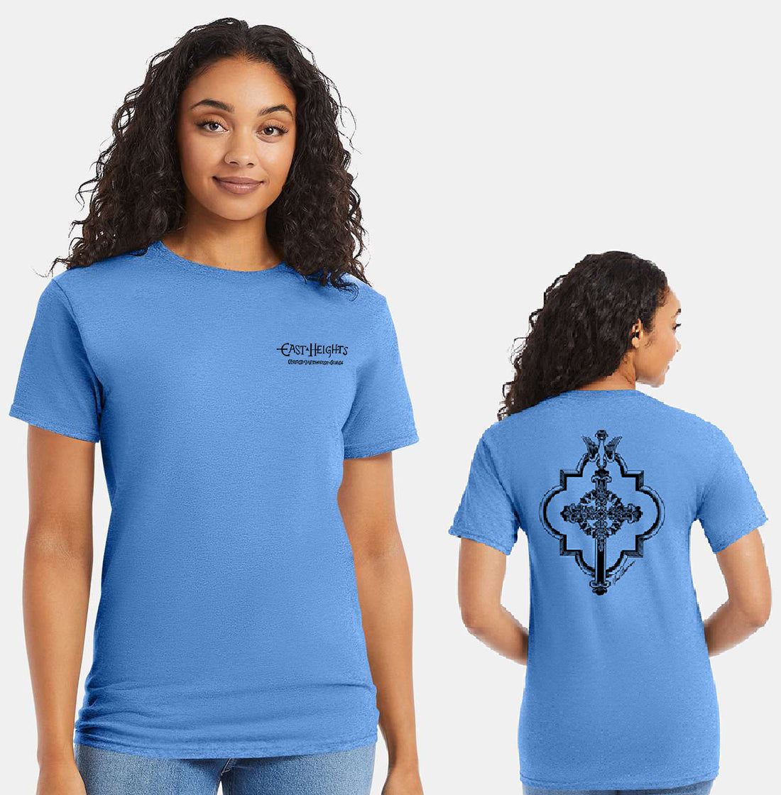 East Heights UMC - Paula Amos Cross - Hanes Unisex Essential-T T-Shirt - 5280