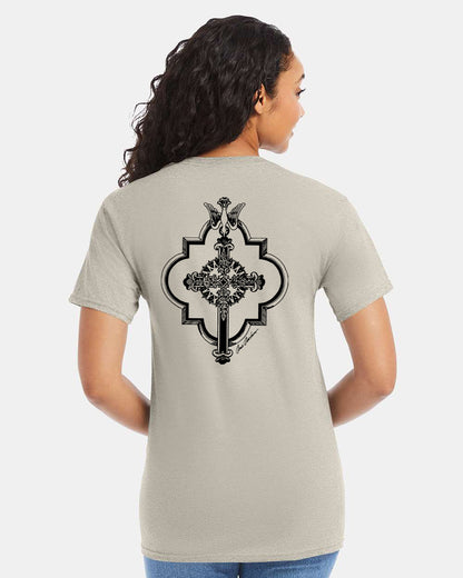 East Heights UMC - Paula Amos Cross - Hanes Unisex Essential-T T-Shirt - 5280