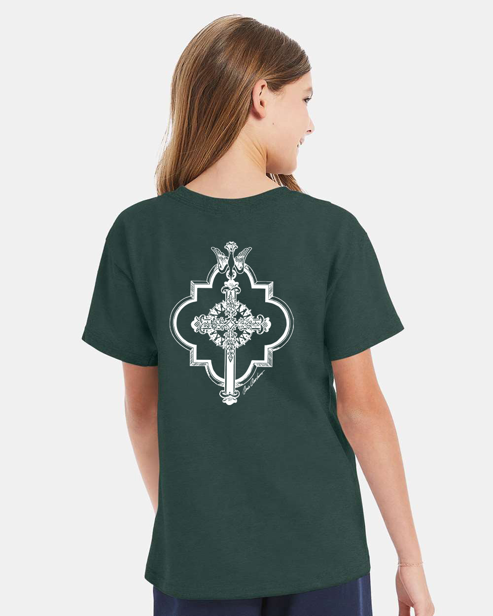 East Heights UMC - Paula Amos Cross - Hanes Youth Essential-T T-Shirt - 5480