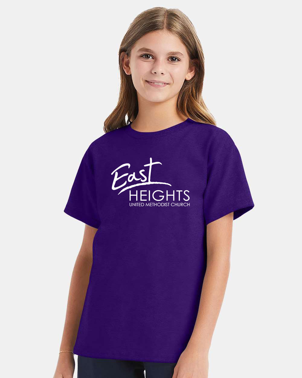 East Heights UMC - EHUMC Logo - Hanes Youth Essential-T T-Shirt - 5480