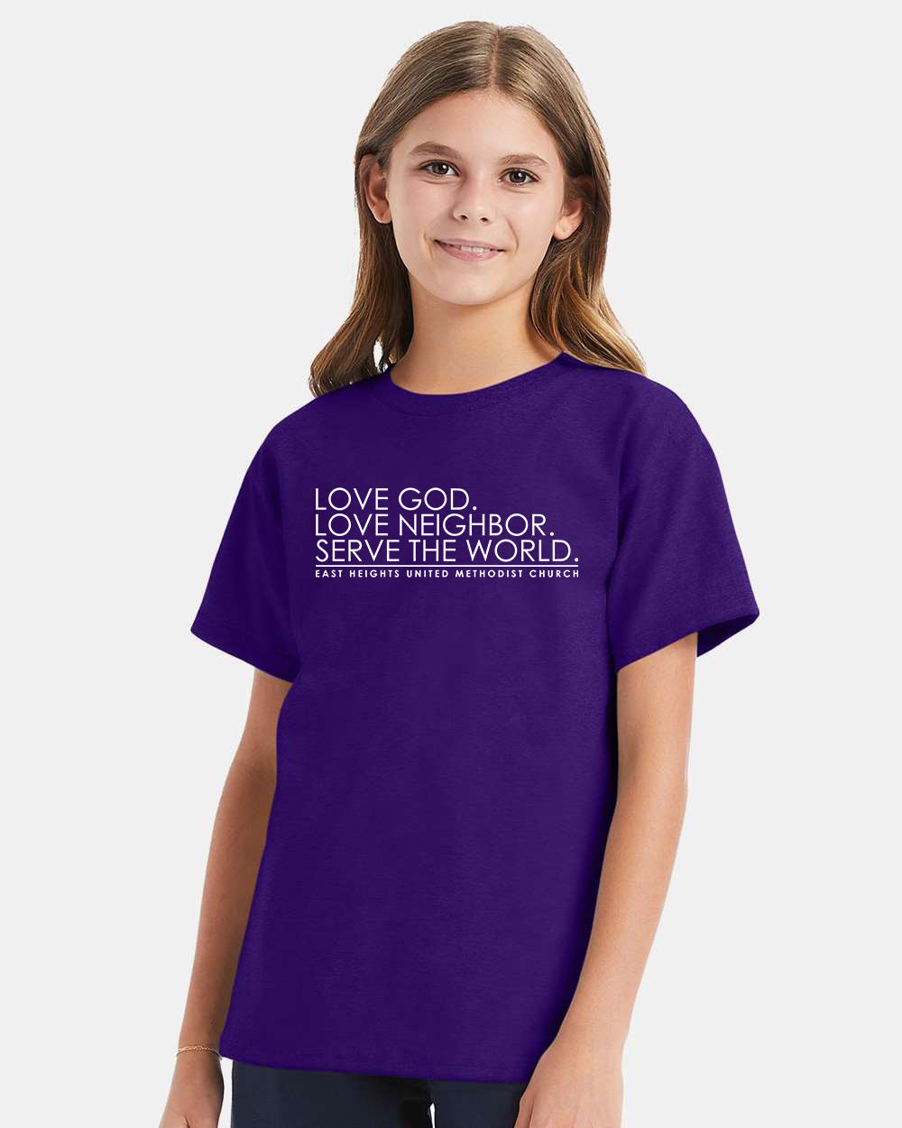 East Heights UMC - EHUMC Mission - Hanes Youth Essential-T T-Shirt - 5480