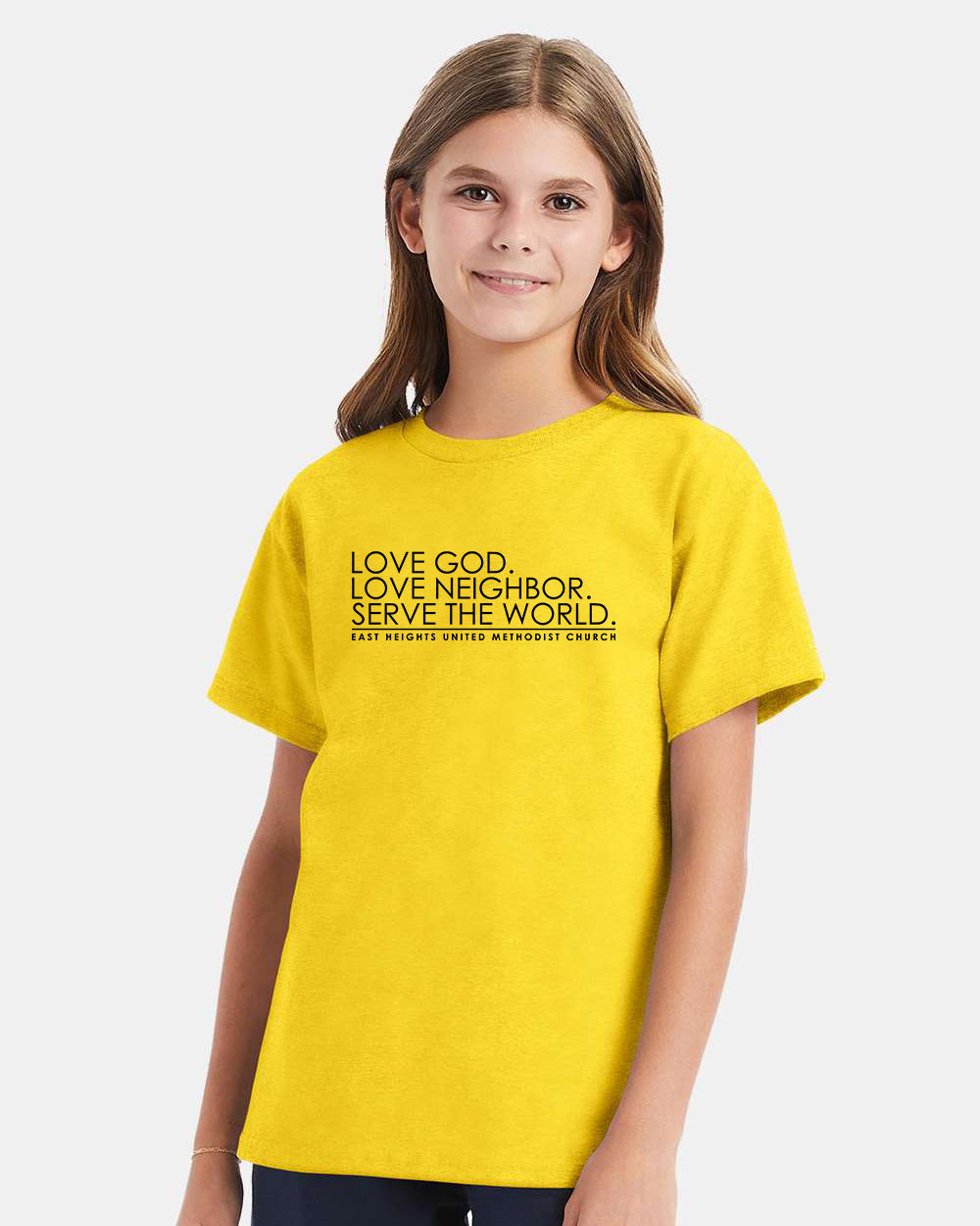 East Heights UMC - EHUMC Mission - Hanes Youth Essential-T T-Shirt - 5480