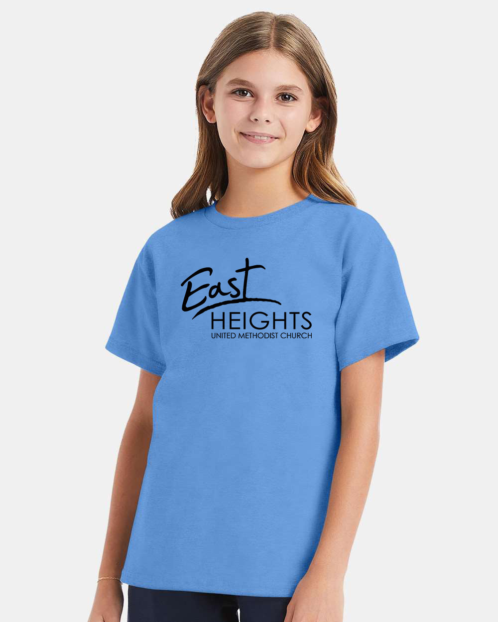 East Heights UMC - EHUMC Logo - Hanes Youth Essential-T T-Shirt - 5480
