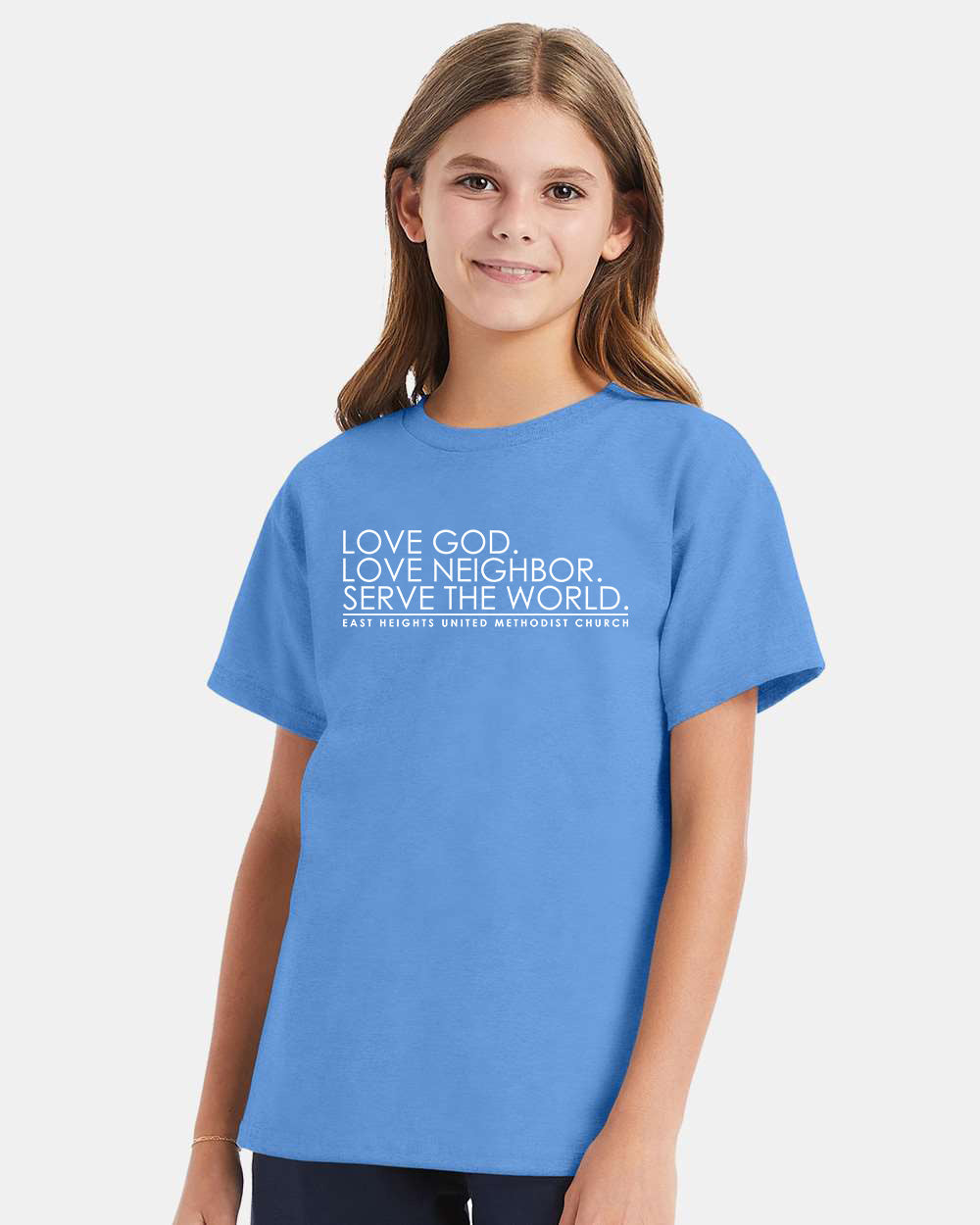 East Heights UMC - EHUMC Mission - Hanes Youth Essential-T T-Shirt - 5480