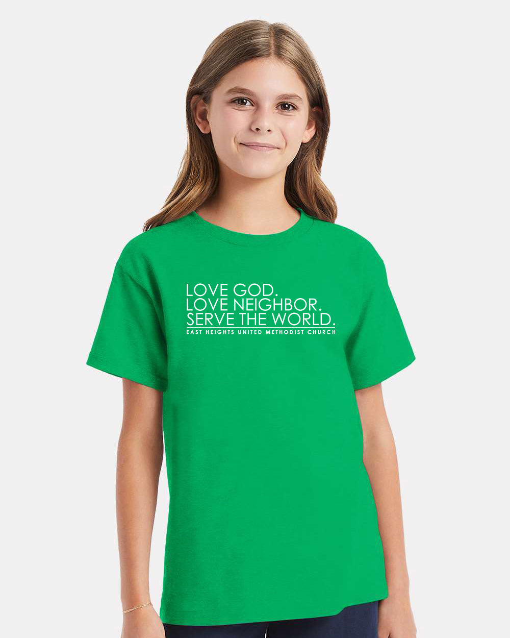 East Heights UMC - EHUMC Mission - Hanes Youth Essential-T T-Shirt - 5480