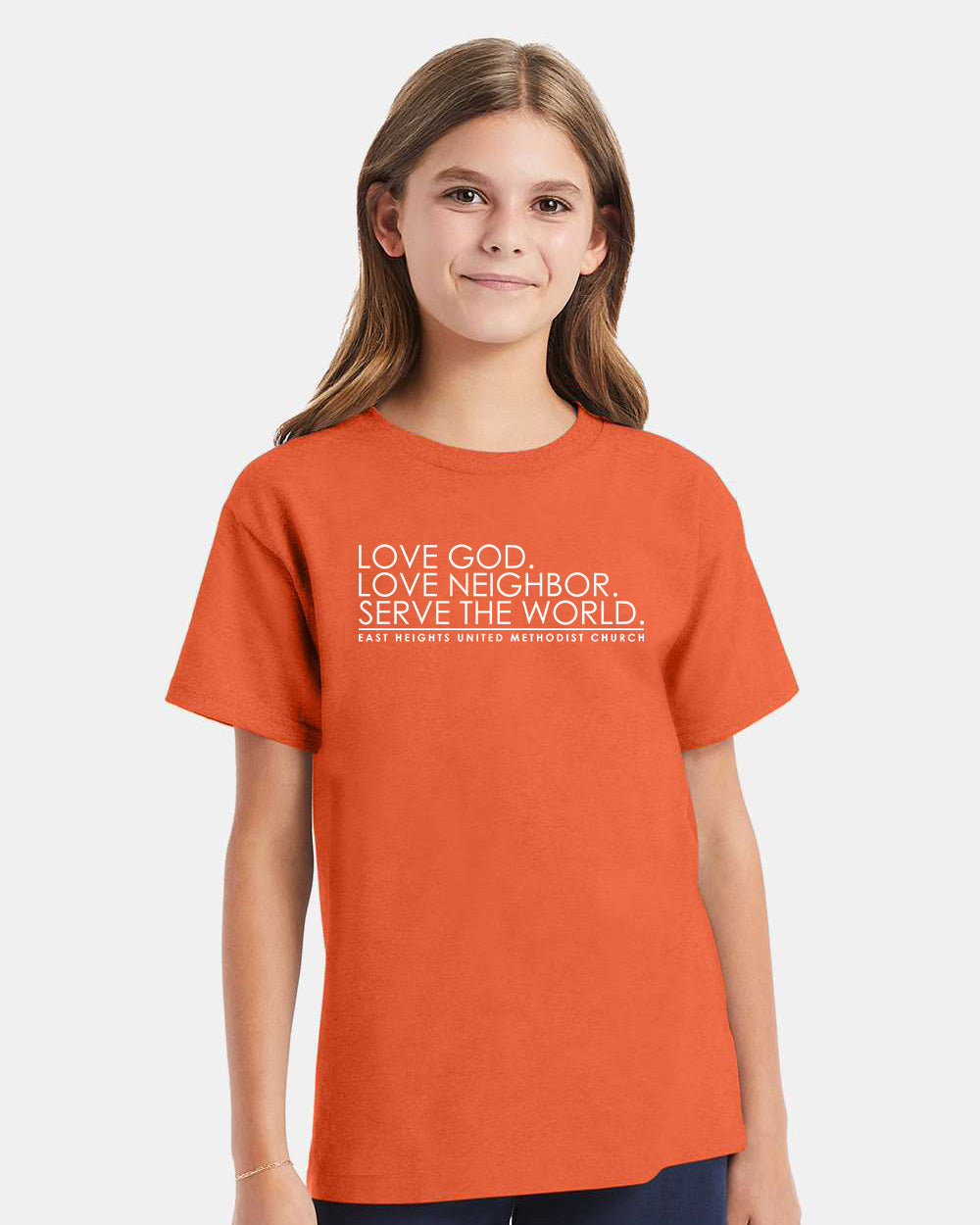 East Heights UMC - EHUMC Mission - Hanes Youth Essential-T T-Shirt - 5480